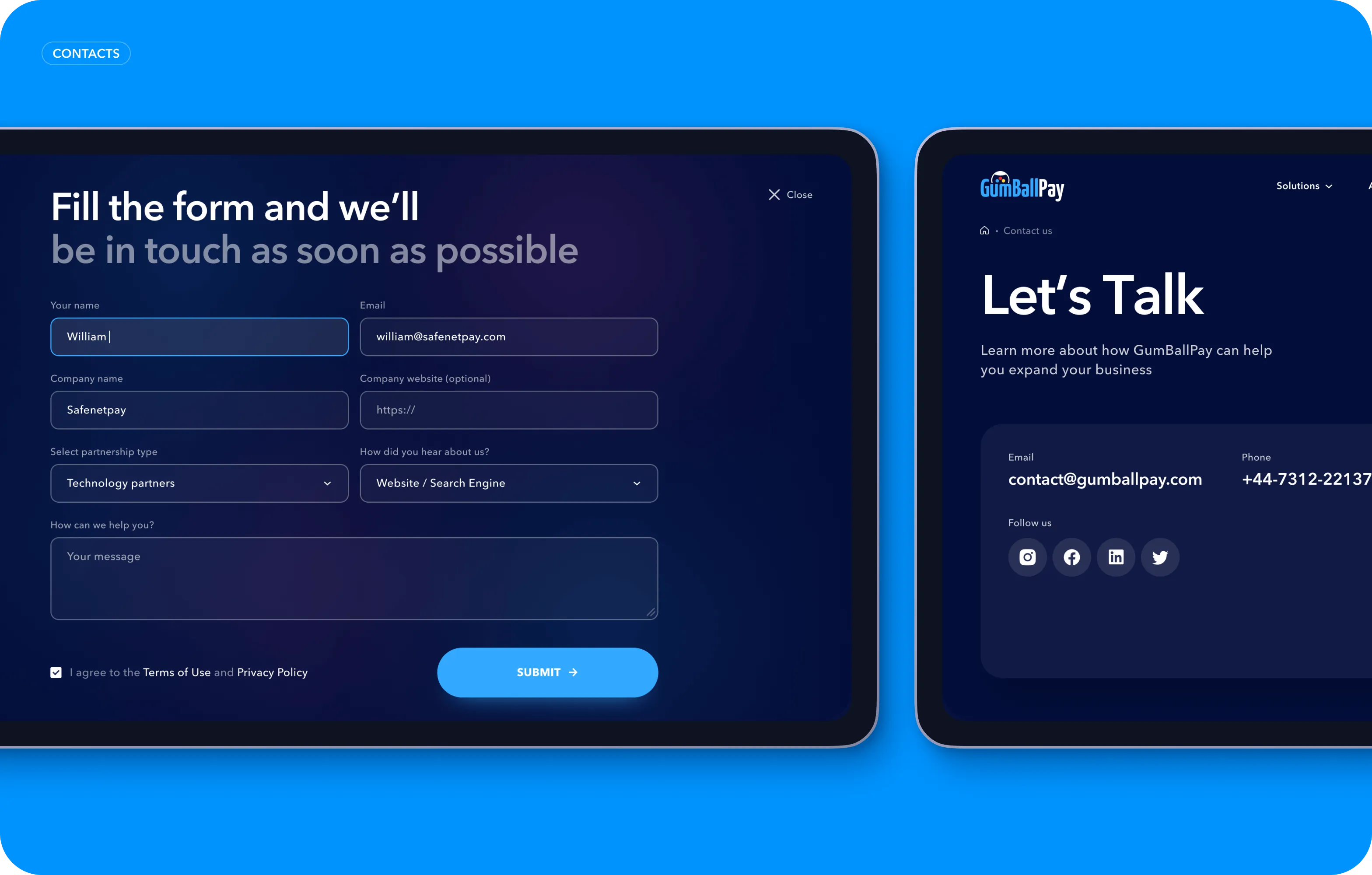 Редизайн і розробка фінтех-сайту для GumBallPay - goodface.agency