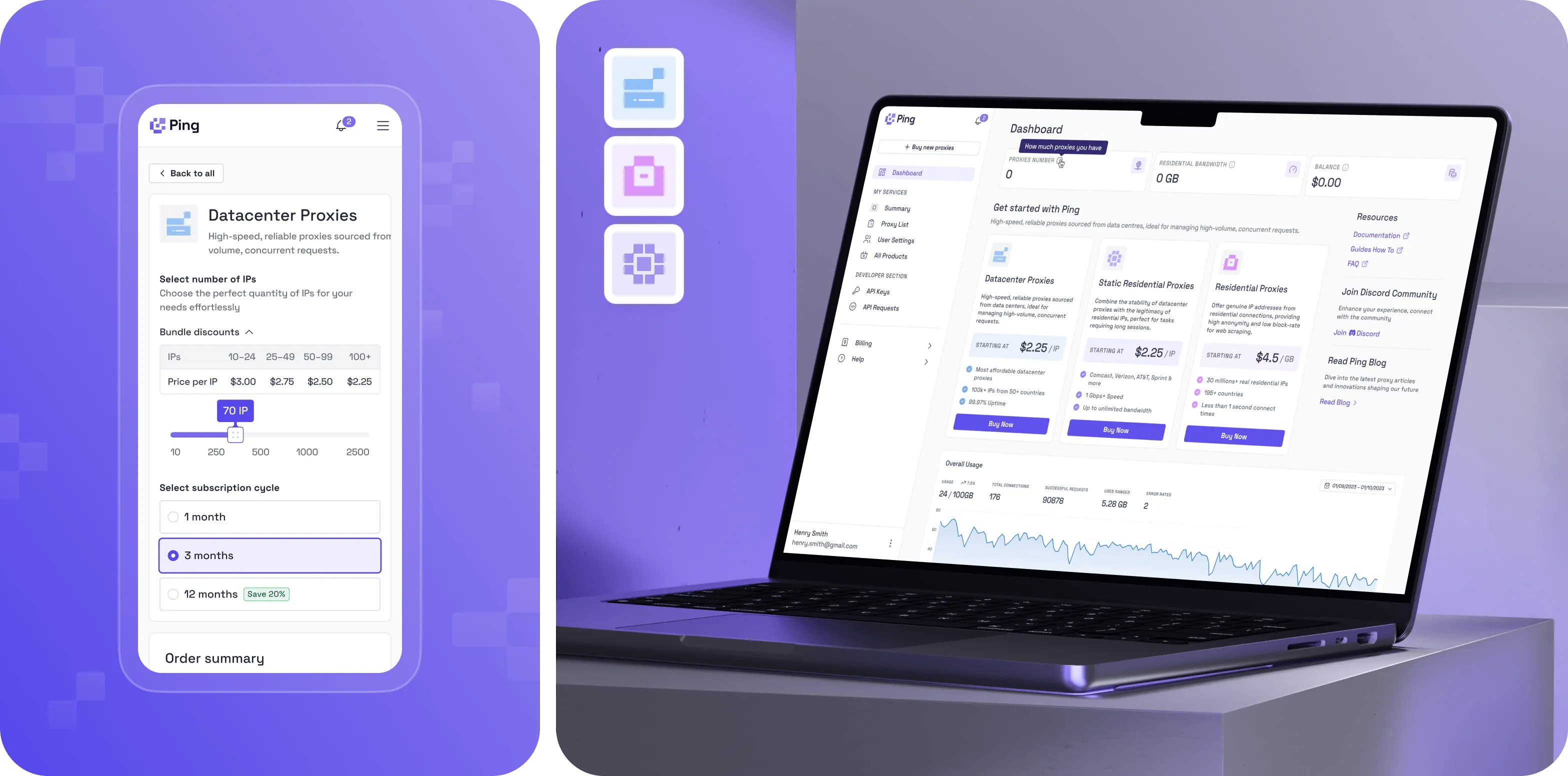 SaaS-розробка та редизайн веб застосунку для Ping Proxies - goodface.agency