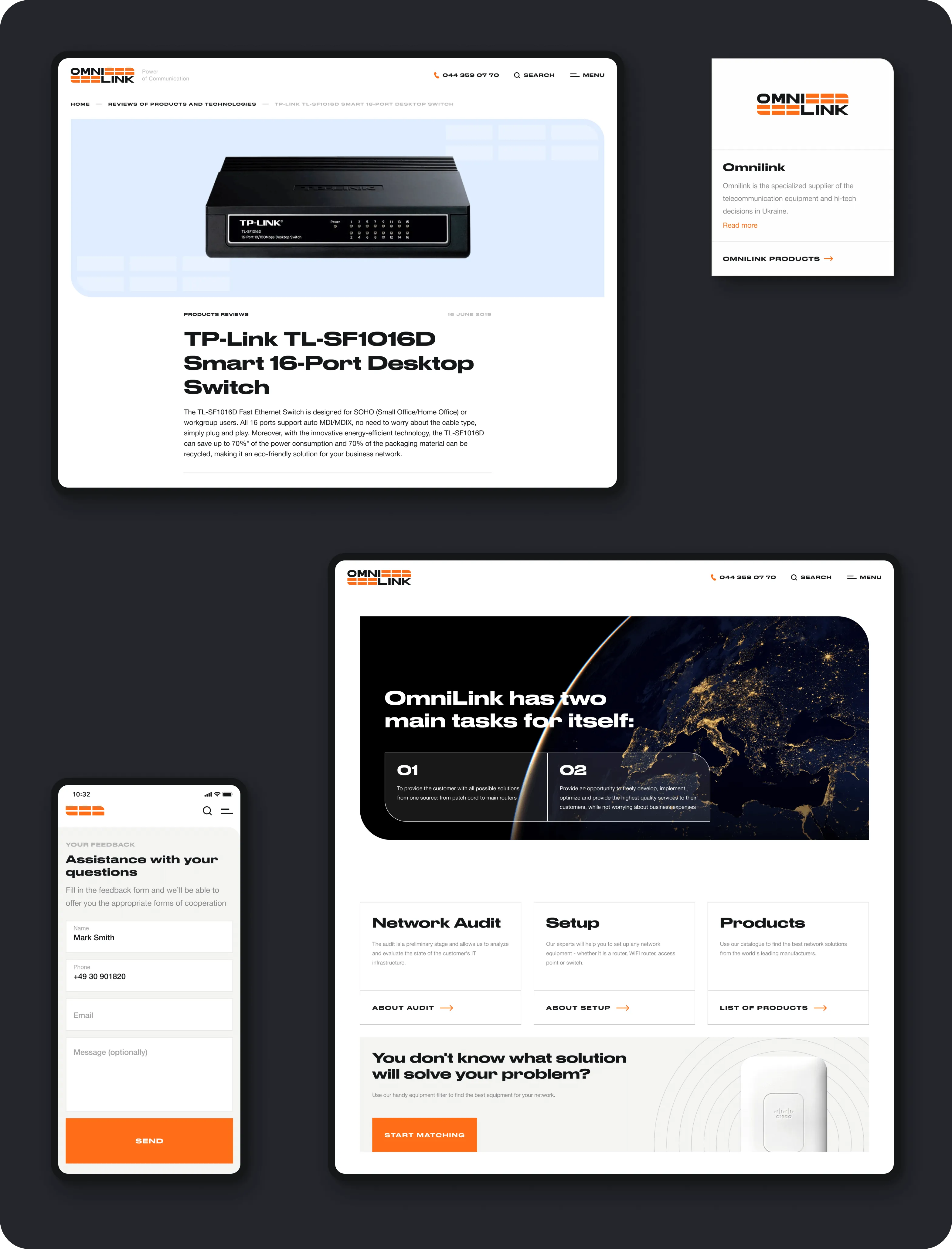 Розробка сайту та бренд-айдентики для телеком-компанії - goodface.agency