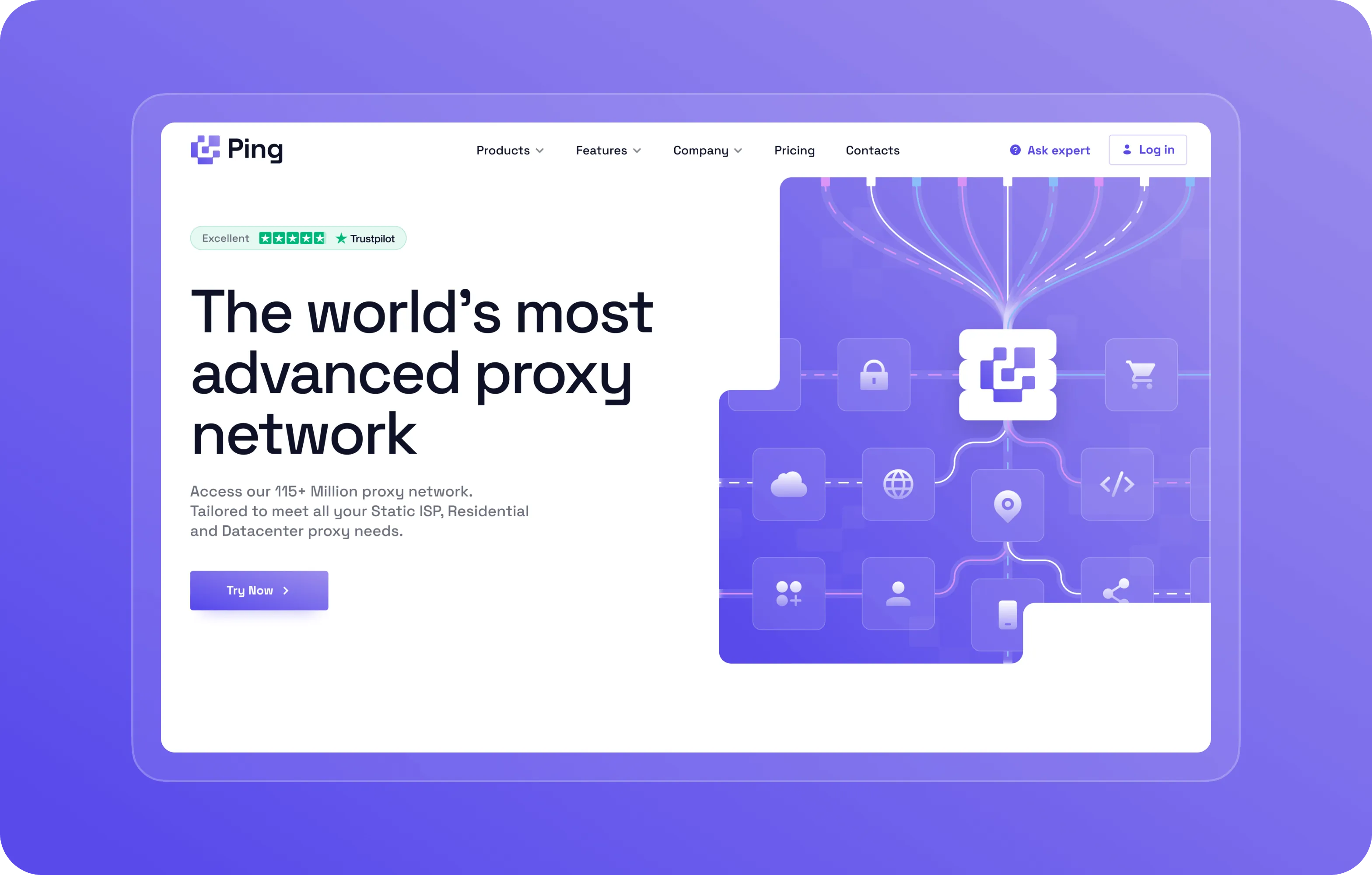 SaaS-розробка та редизайн веб застосунку для Ping Proxies - goodface.agency