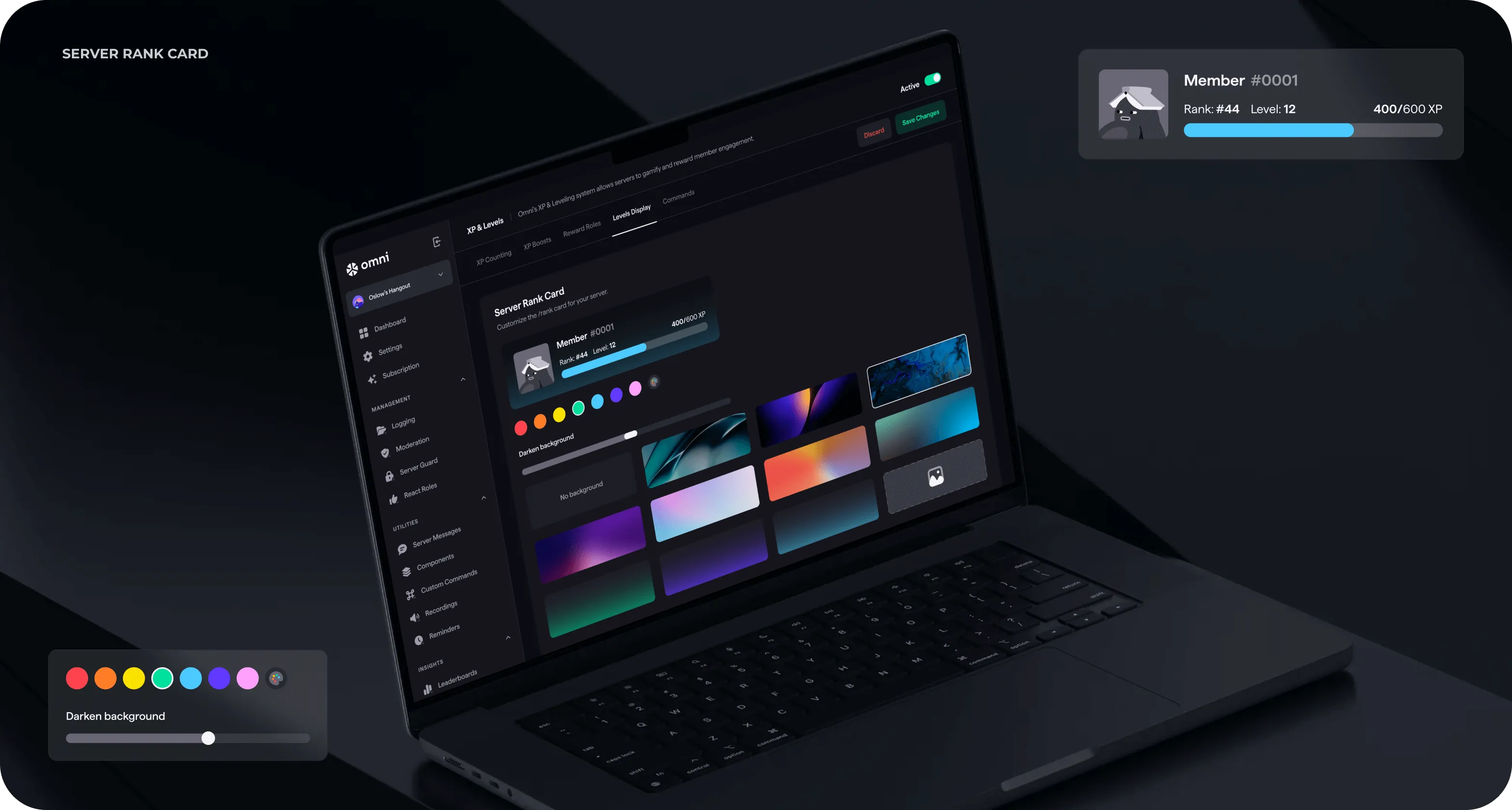 UX/UI design & web development for Discord server management - goodface.agency