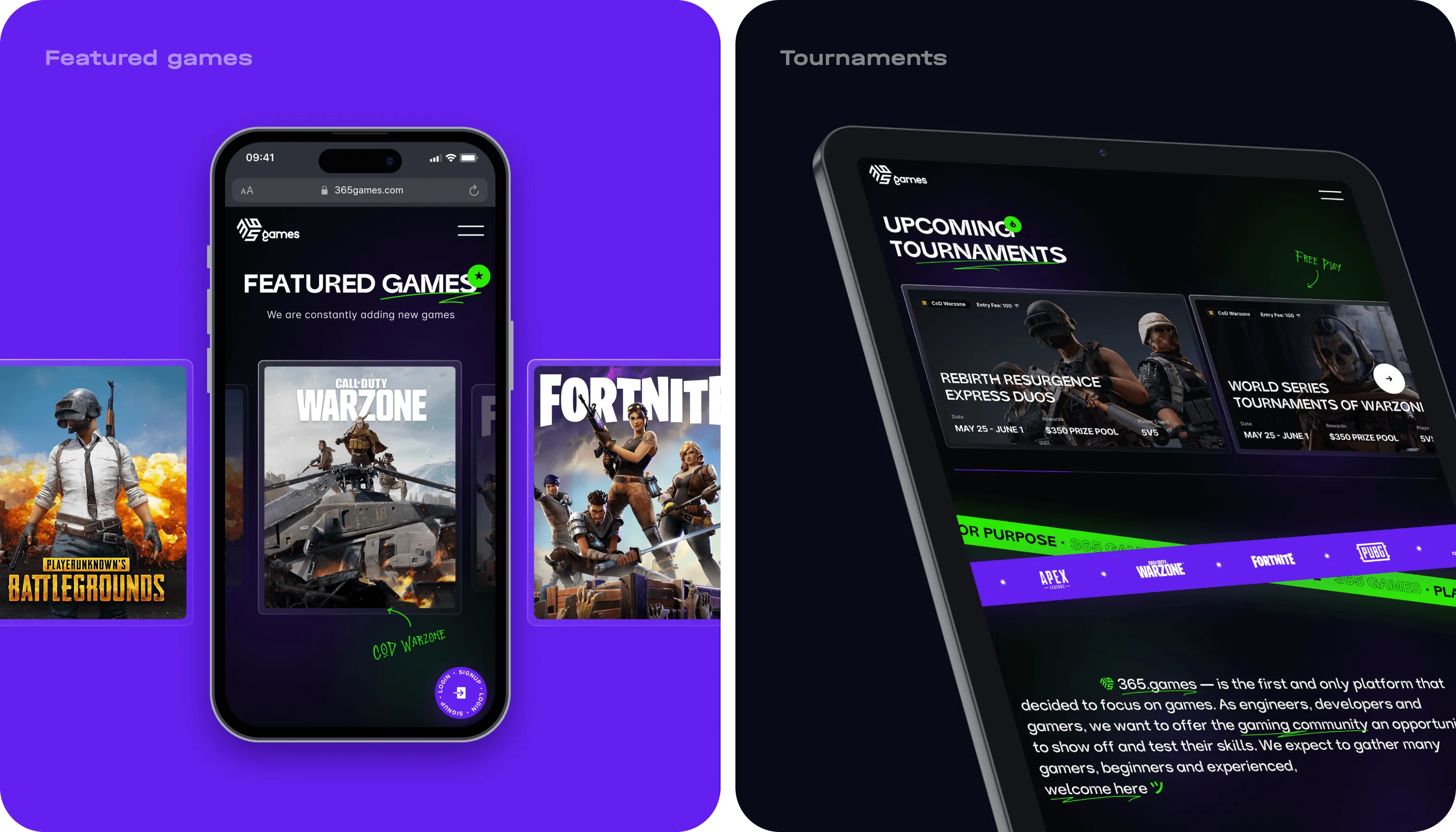 eSports platform development & website design - goodface.agency