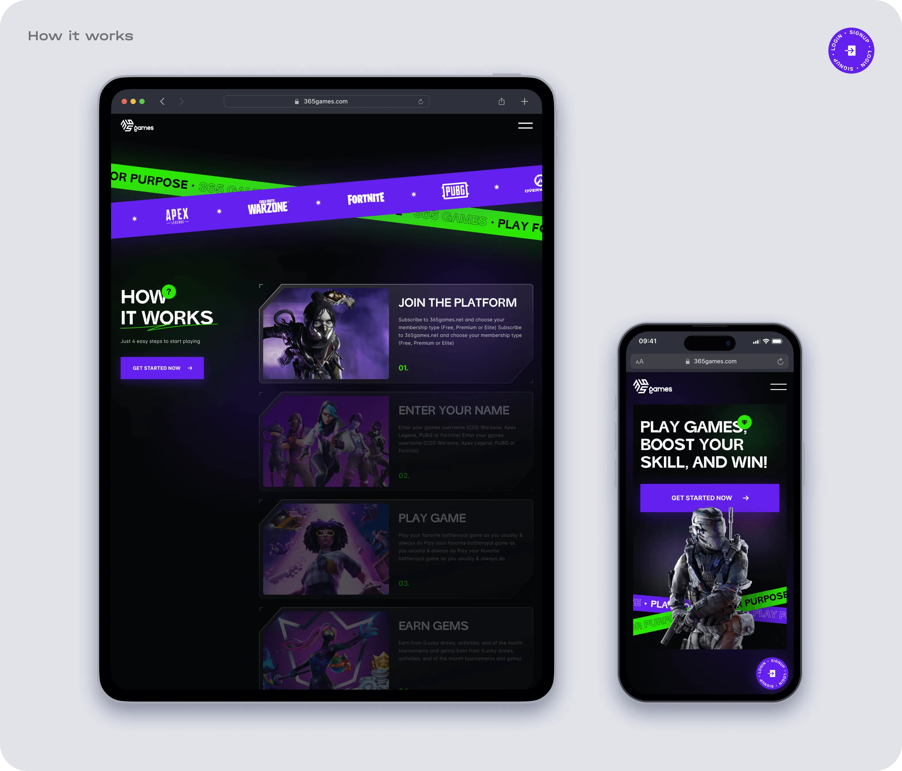 eSports platform development & website design - goodface.agency