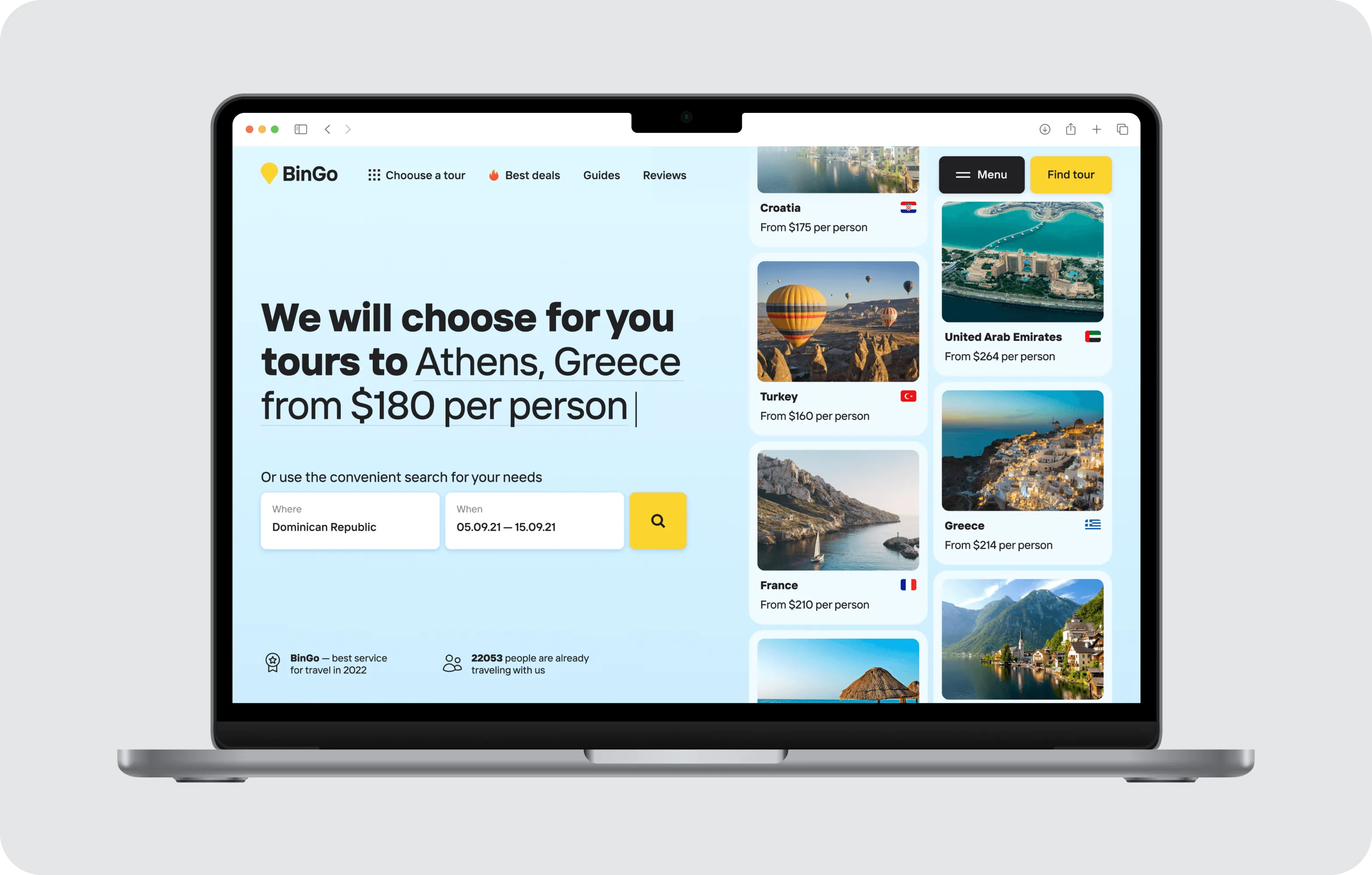 UX/UI Design & Discovery Phase for global travel service - goodface.agency