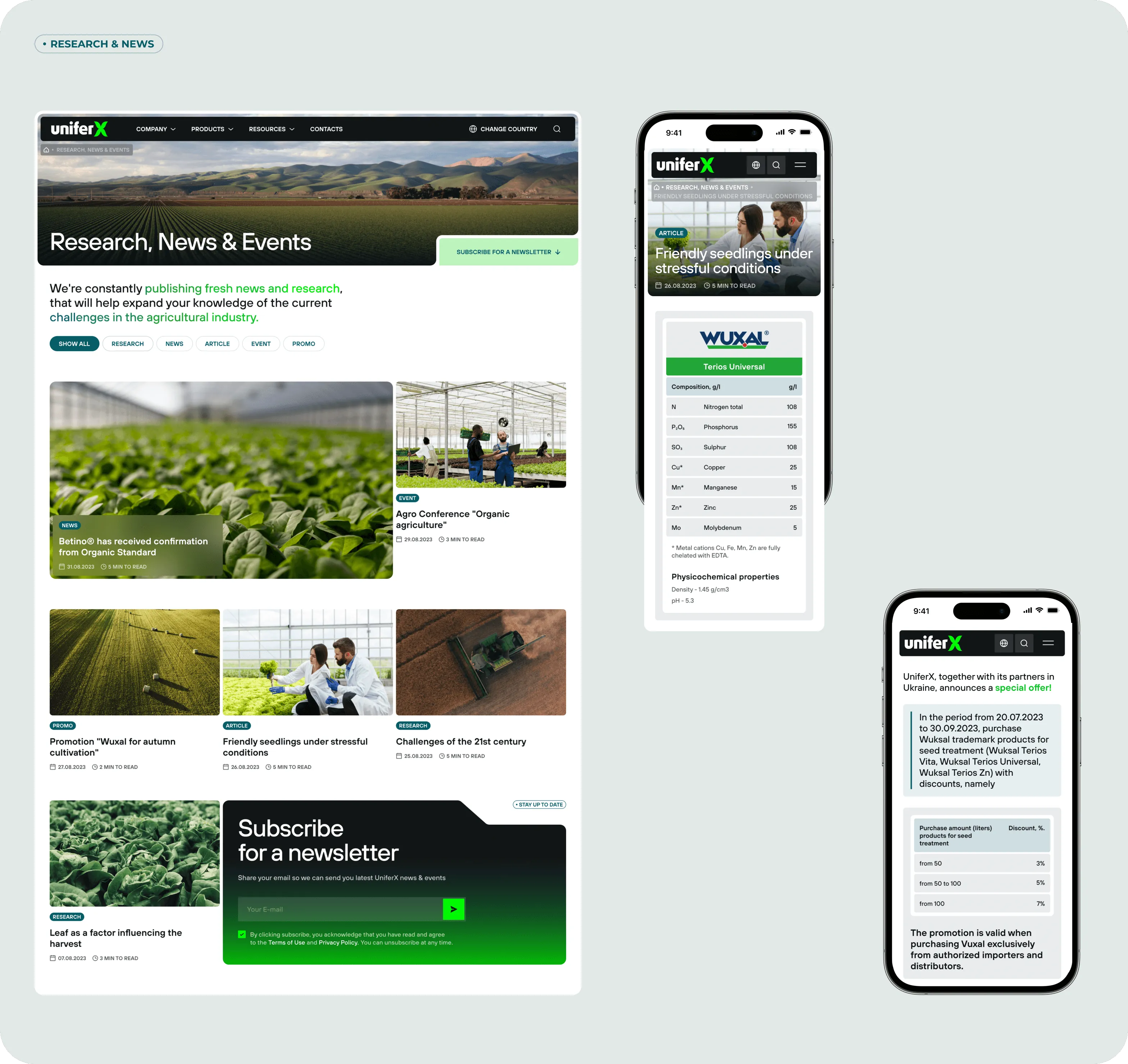 UX/UI дизайн і веб розробка для агротехнологічного підприємства - goodface.agency