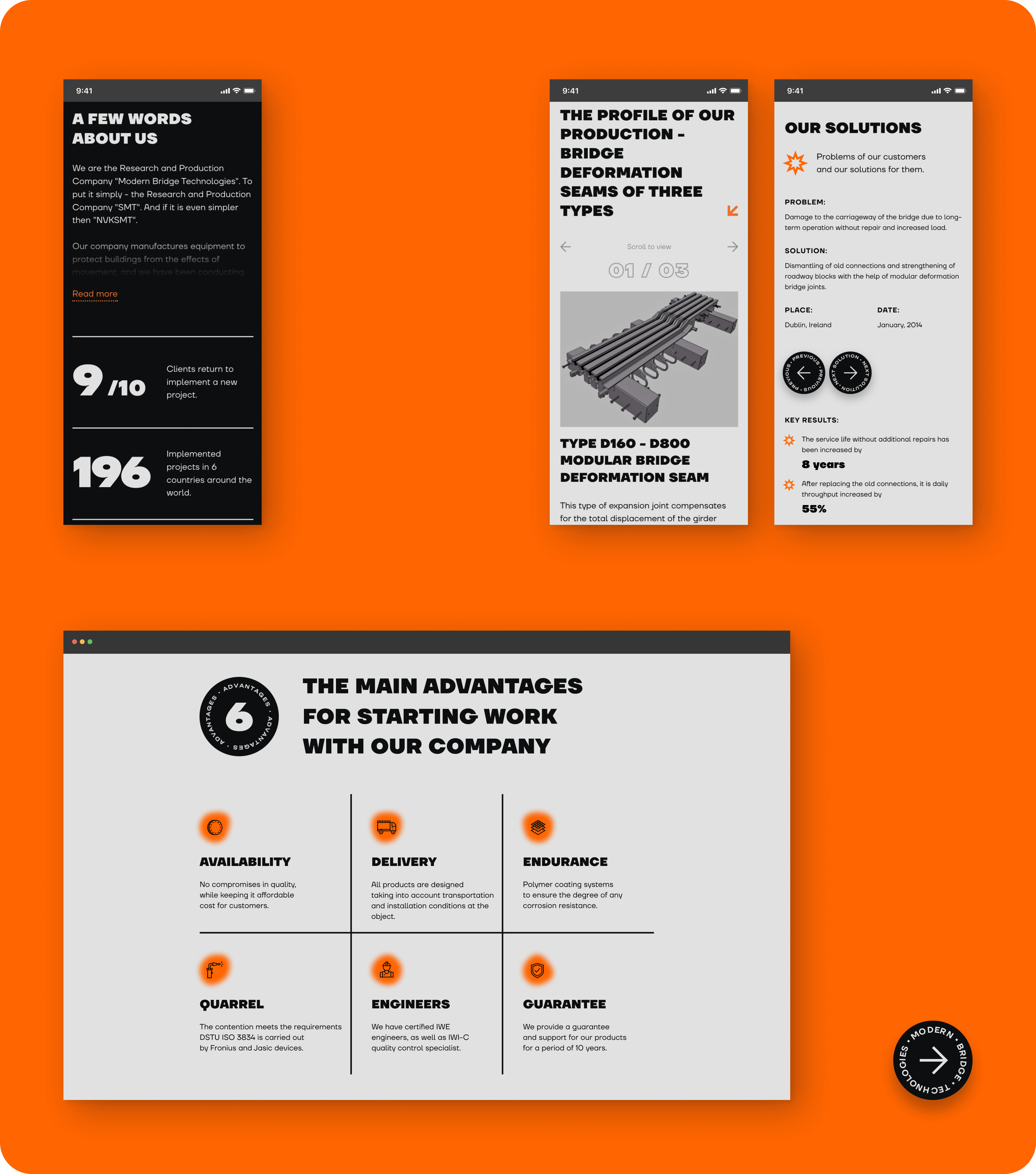 Website & Visual Identity Design for Bridge Equipment Manufacturer - goodface.agency