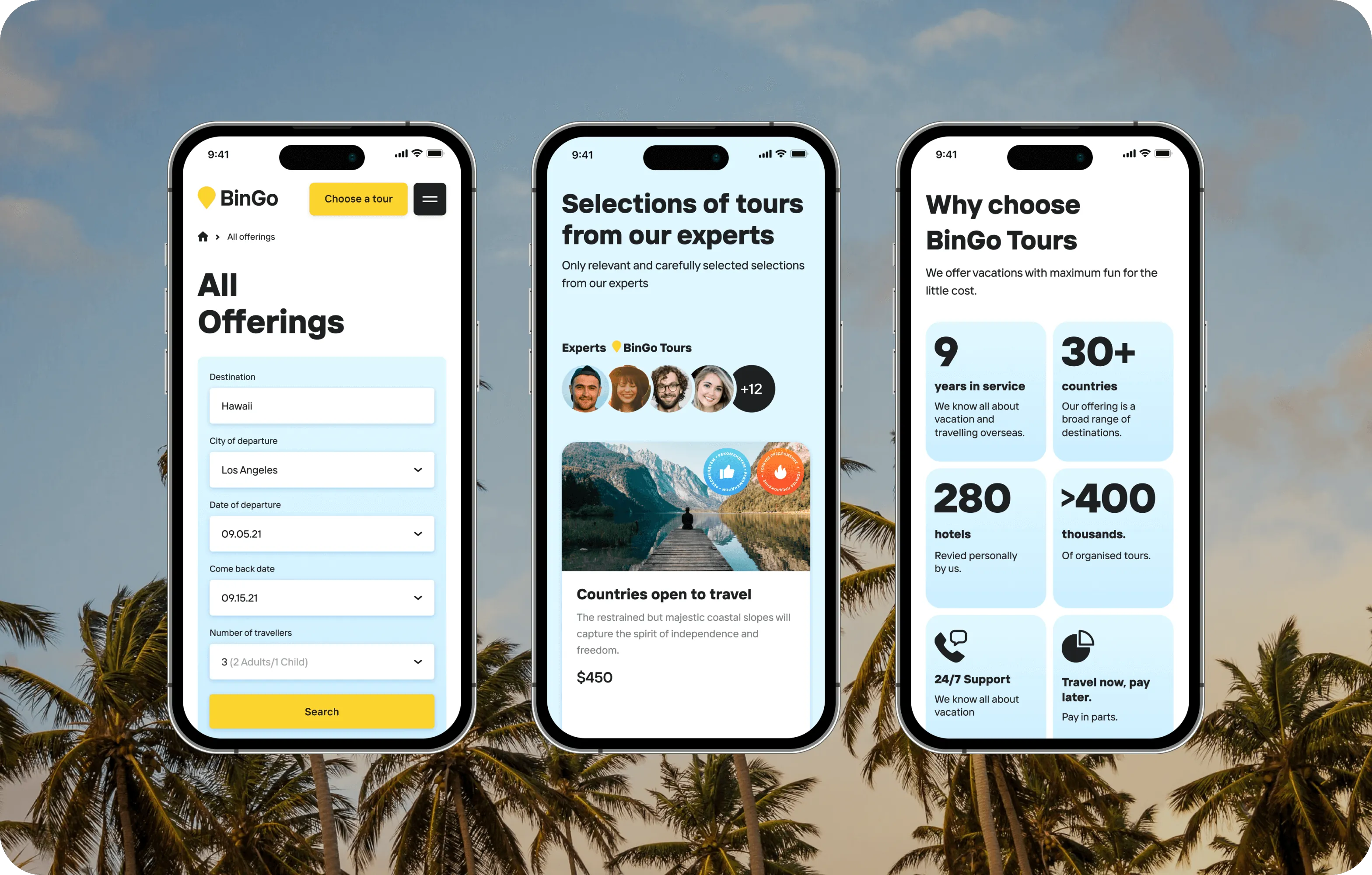 UX/UI Design & Discovery Phase for global travel service - goodface.agency