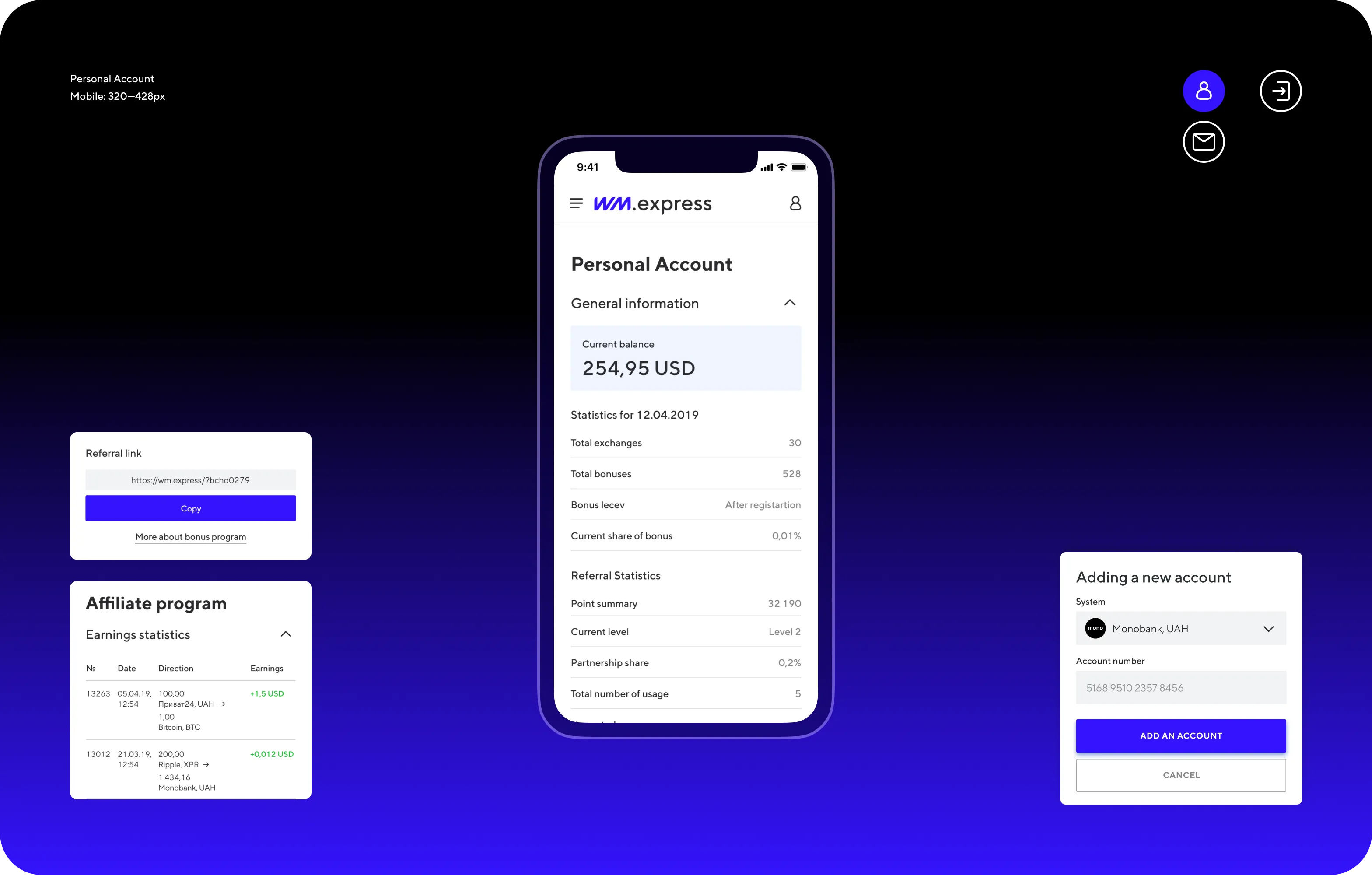 UX/UI Design for Digital Currency Exchange Platform - goodface.agency