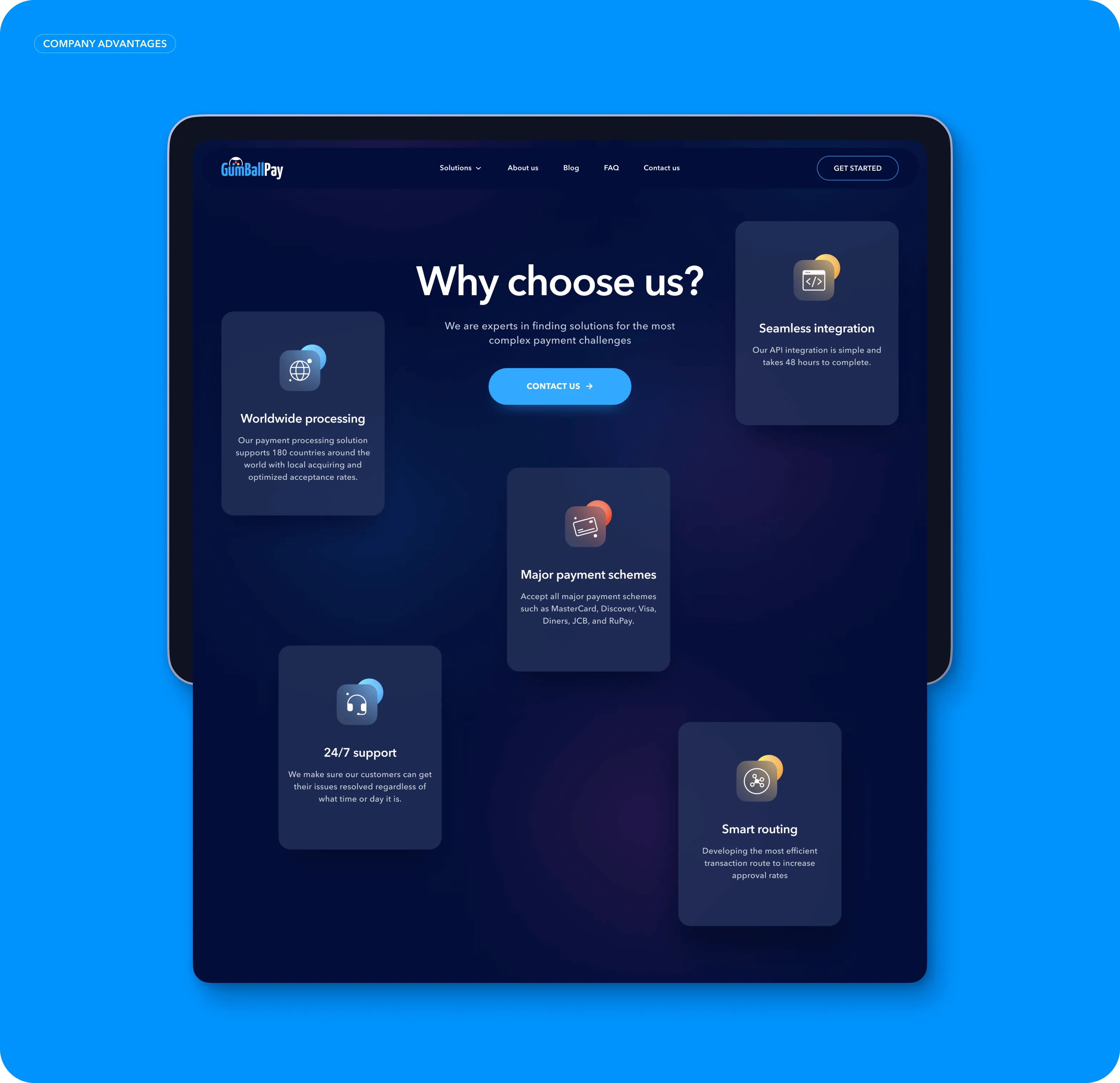 Редизайн і розробка фінтех-сайту для GumBallPay - goodface.agency