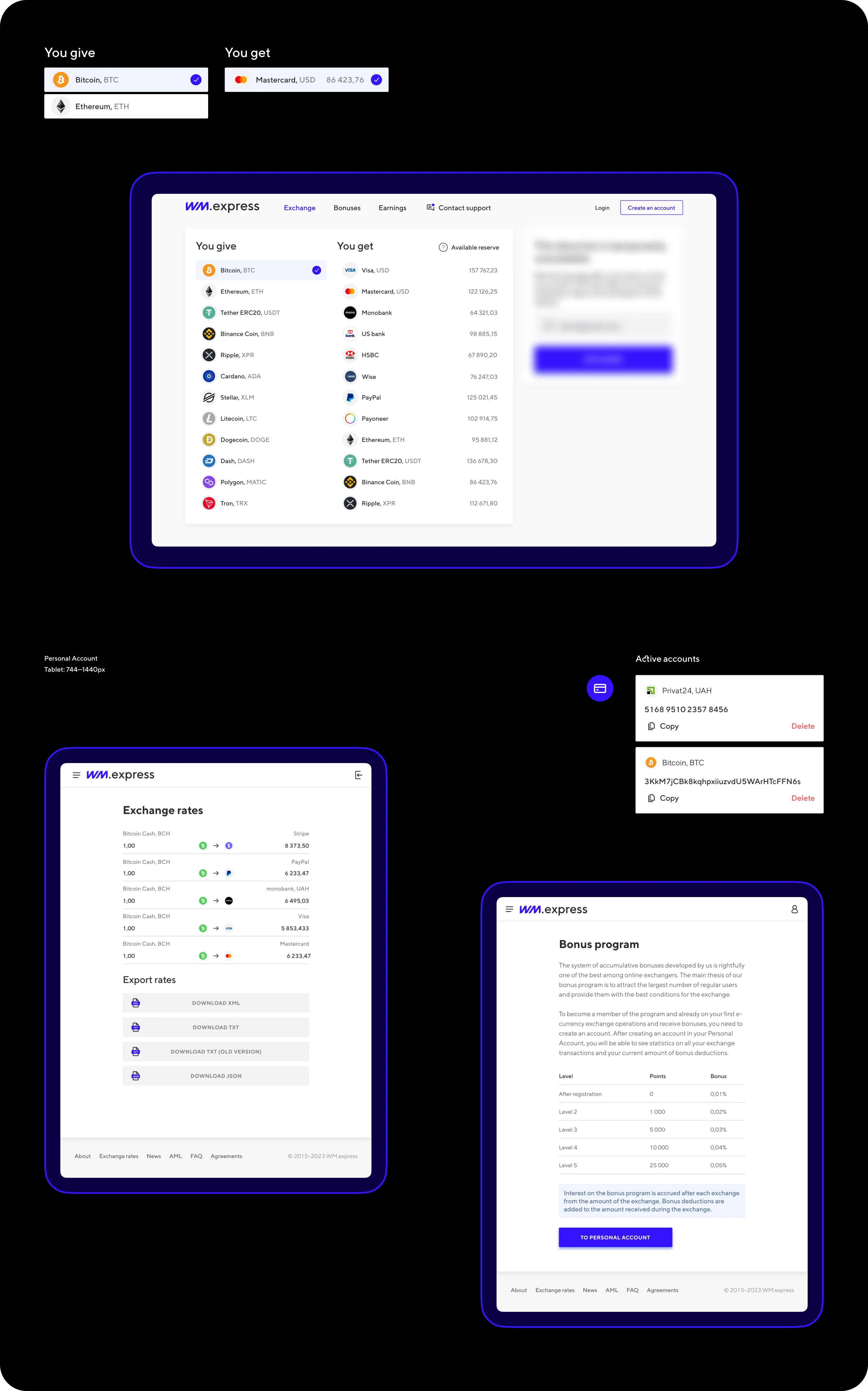UX/UI Design for Digital Currency Exchange Platform - goodface.agency