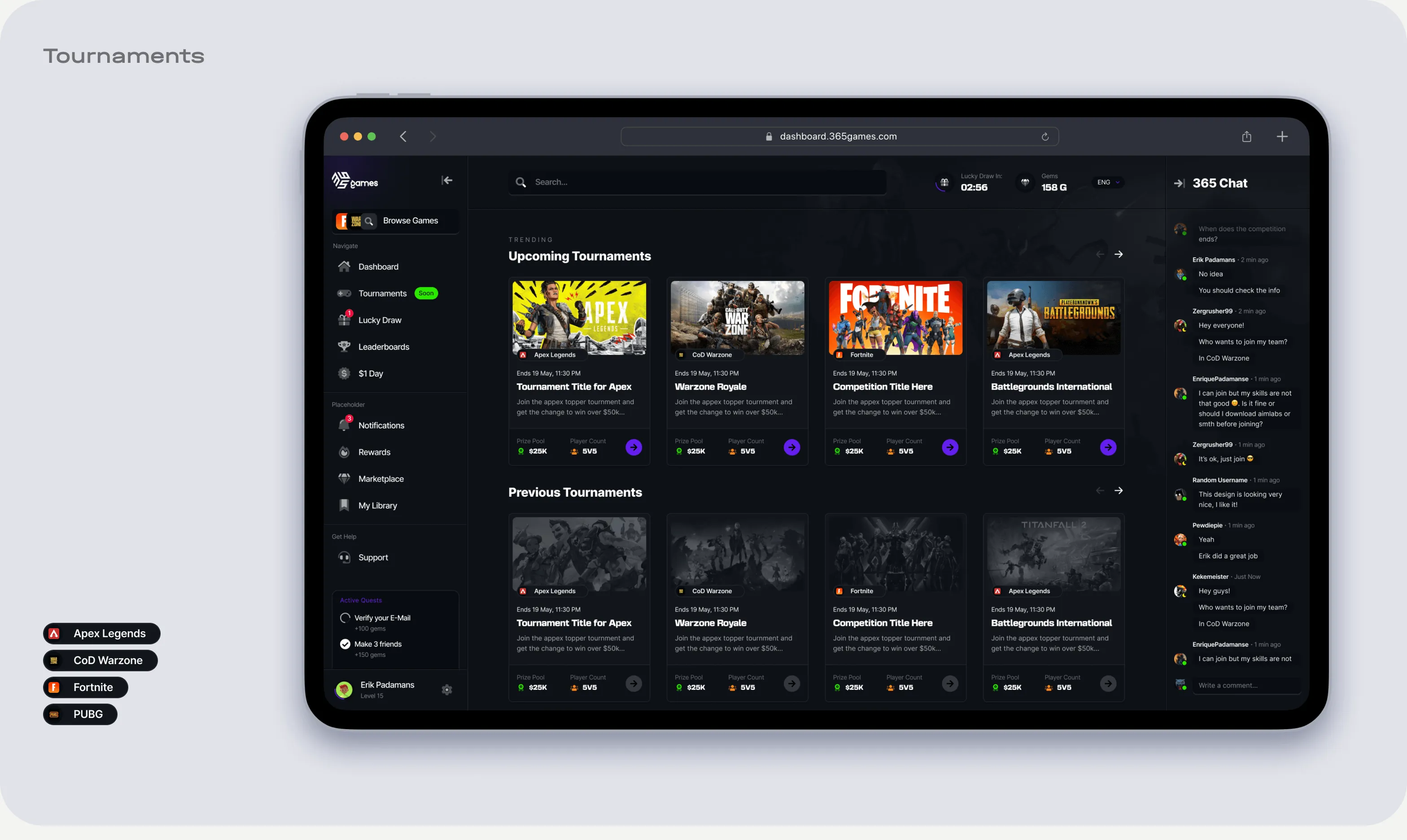 eSports platform development & website design - goodface.agency