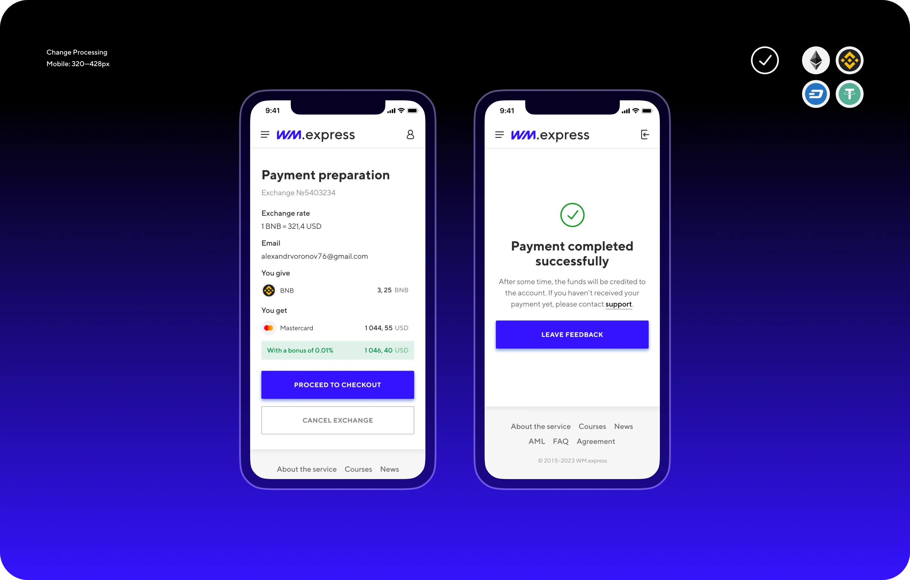 UX/UI Design for Digital Currency Exchange Platform - goodface.agency