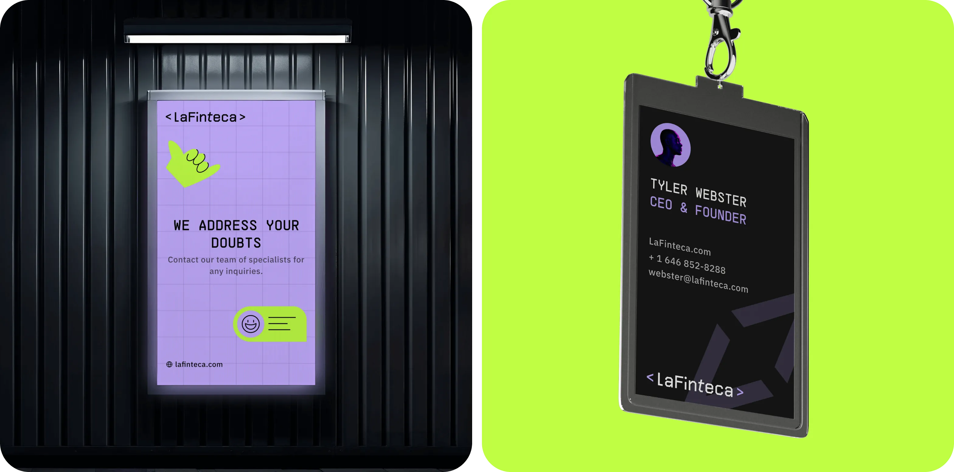 LaFinteca brand identity design & website development  - goodface.agency