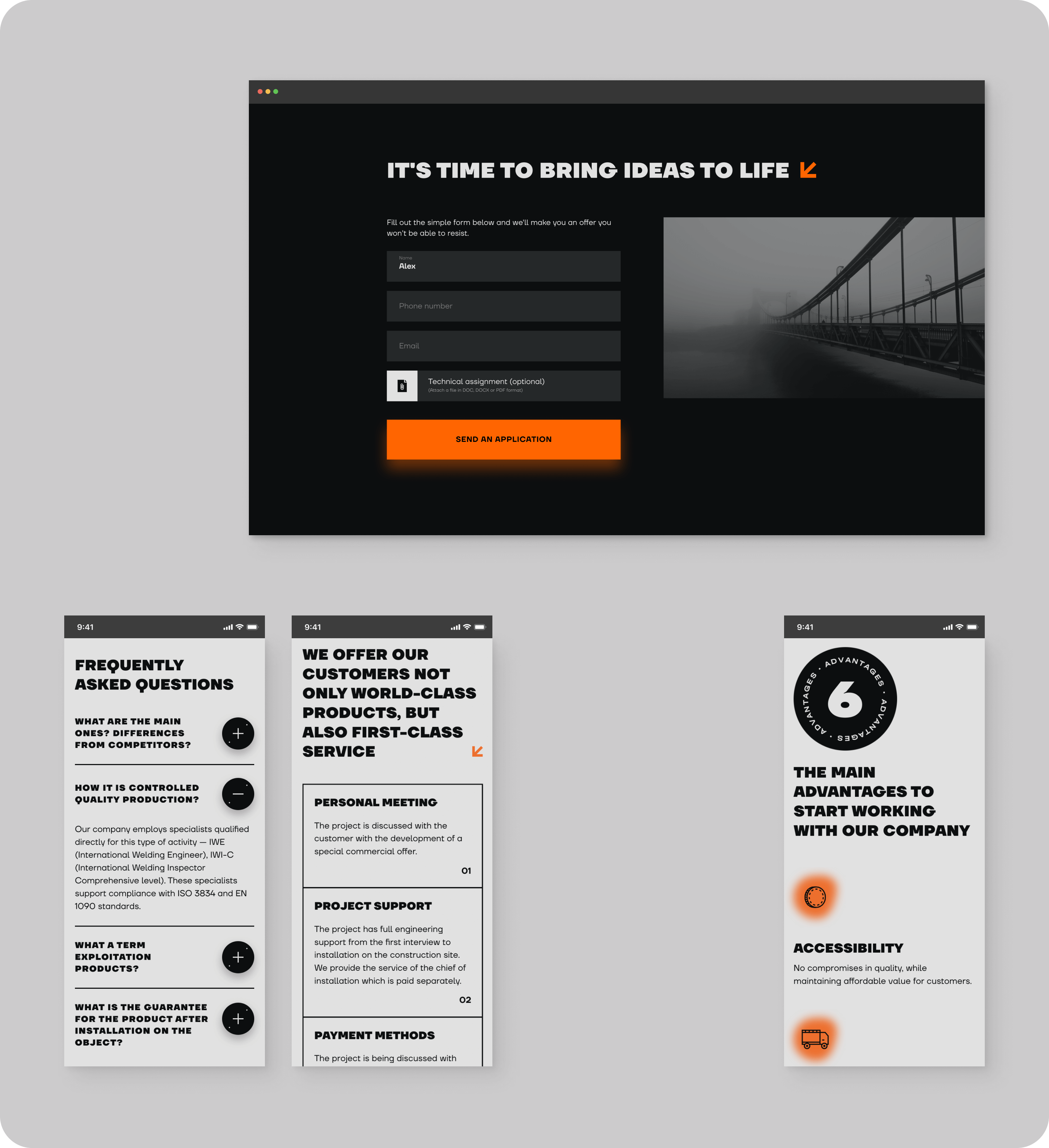 Website & Visual Identity Design for Bridge Equipment Manufacturer - goodface.agency