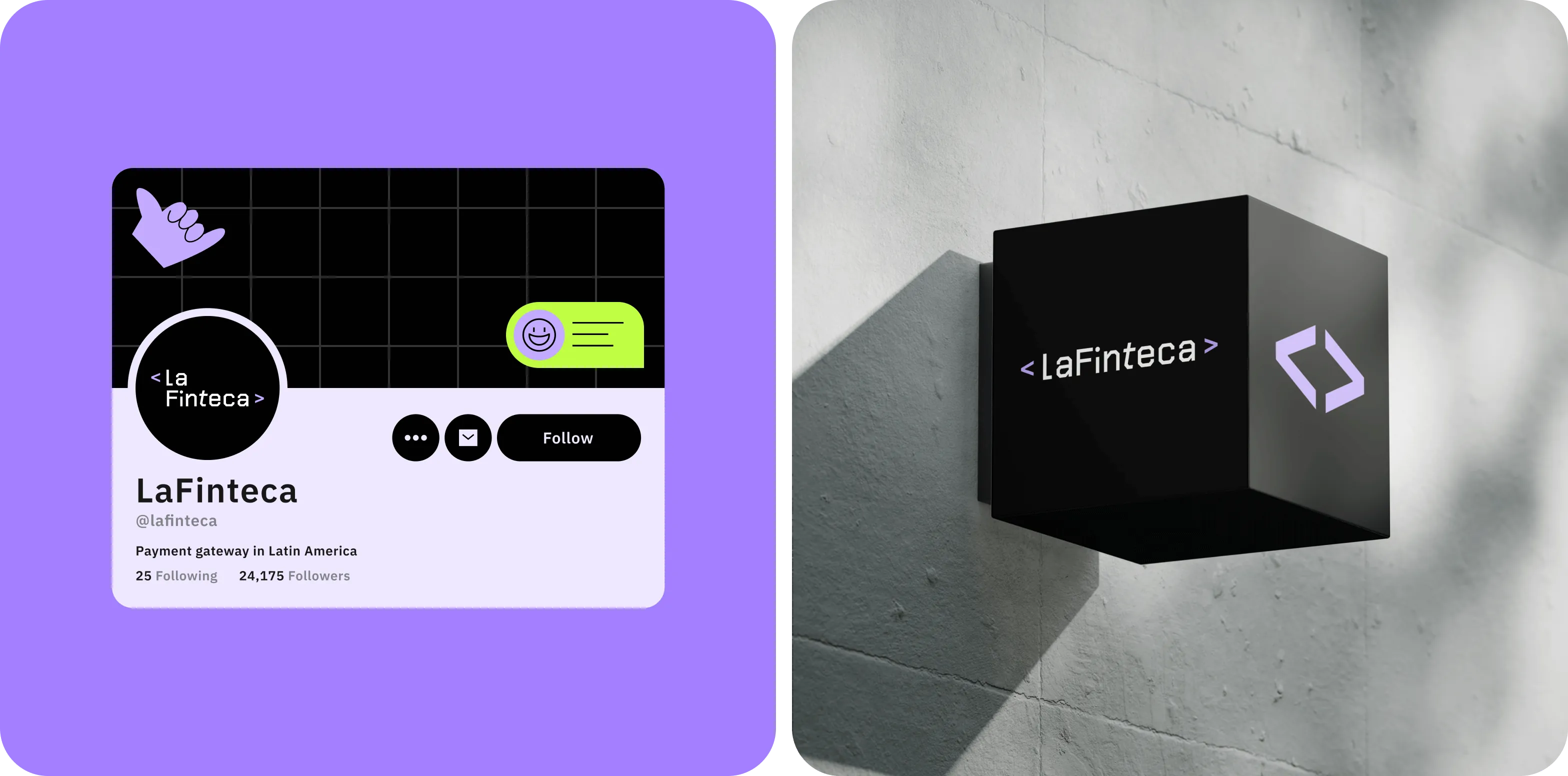 LaFinteca brand identity design & website development  - goodface.agency