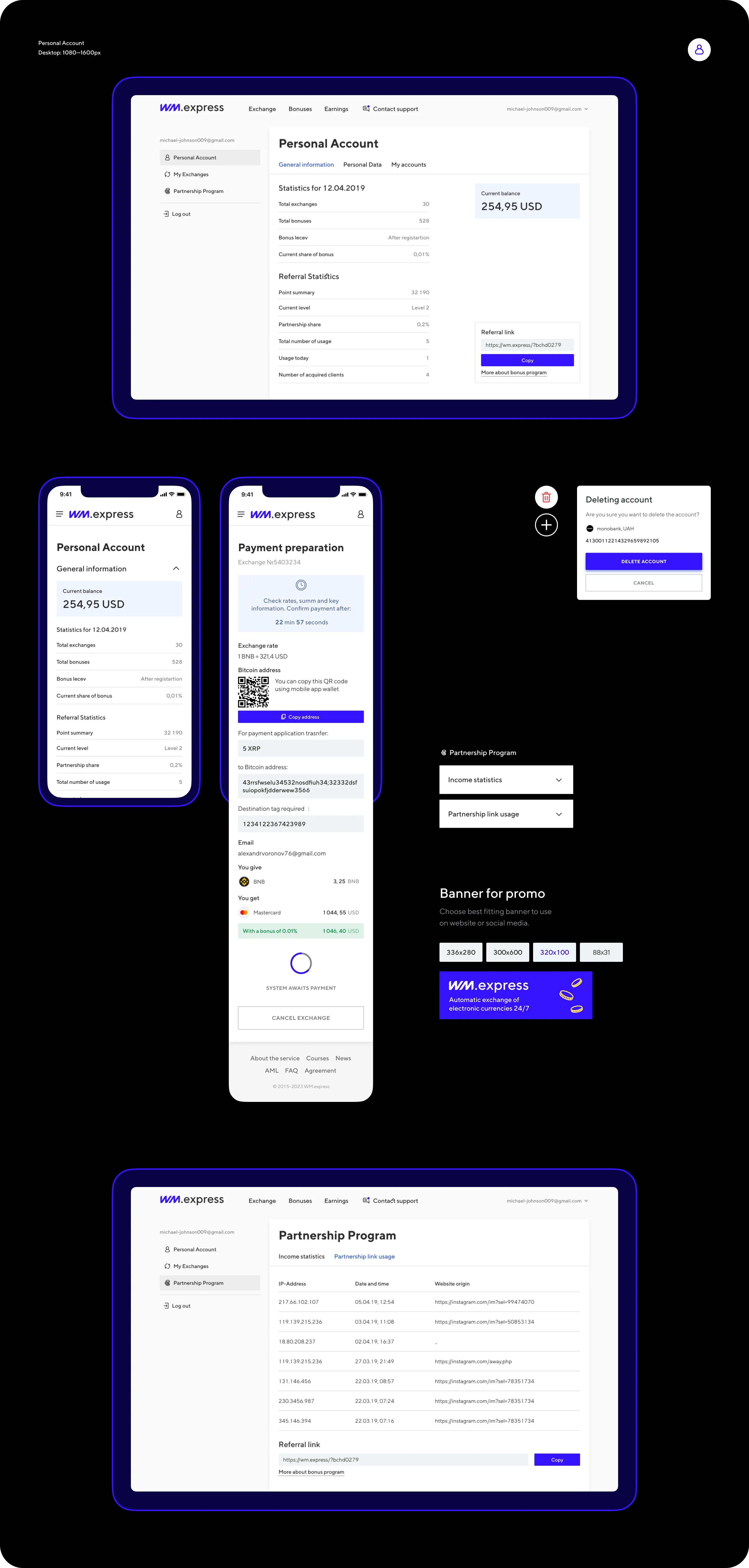 UX/UI Design for Digital Currency Exchange Platform - goodface.agency