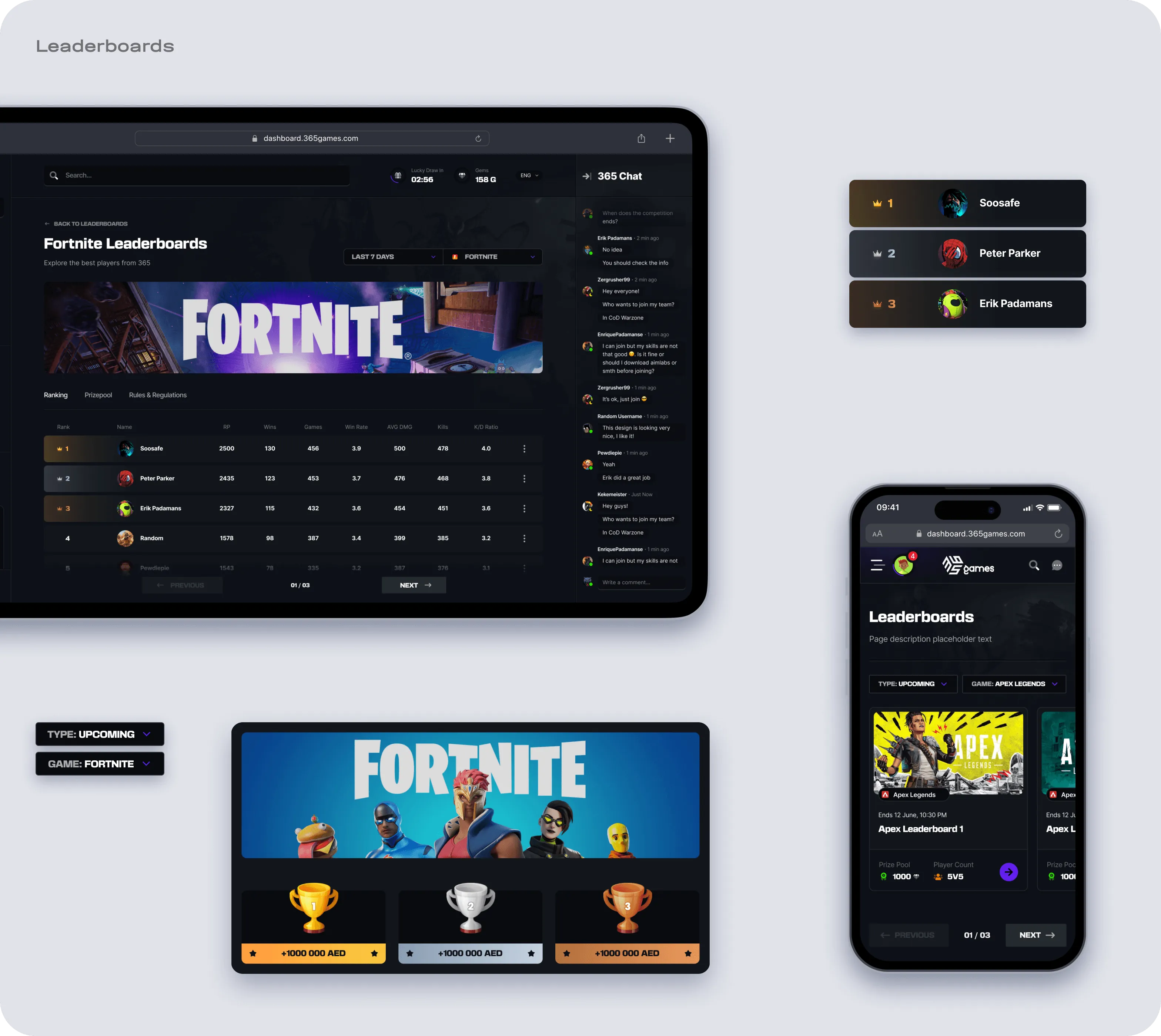 eSports platform development & website design - goodface.agency