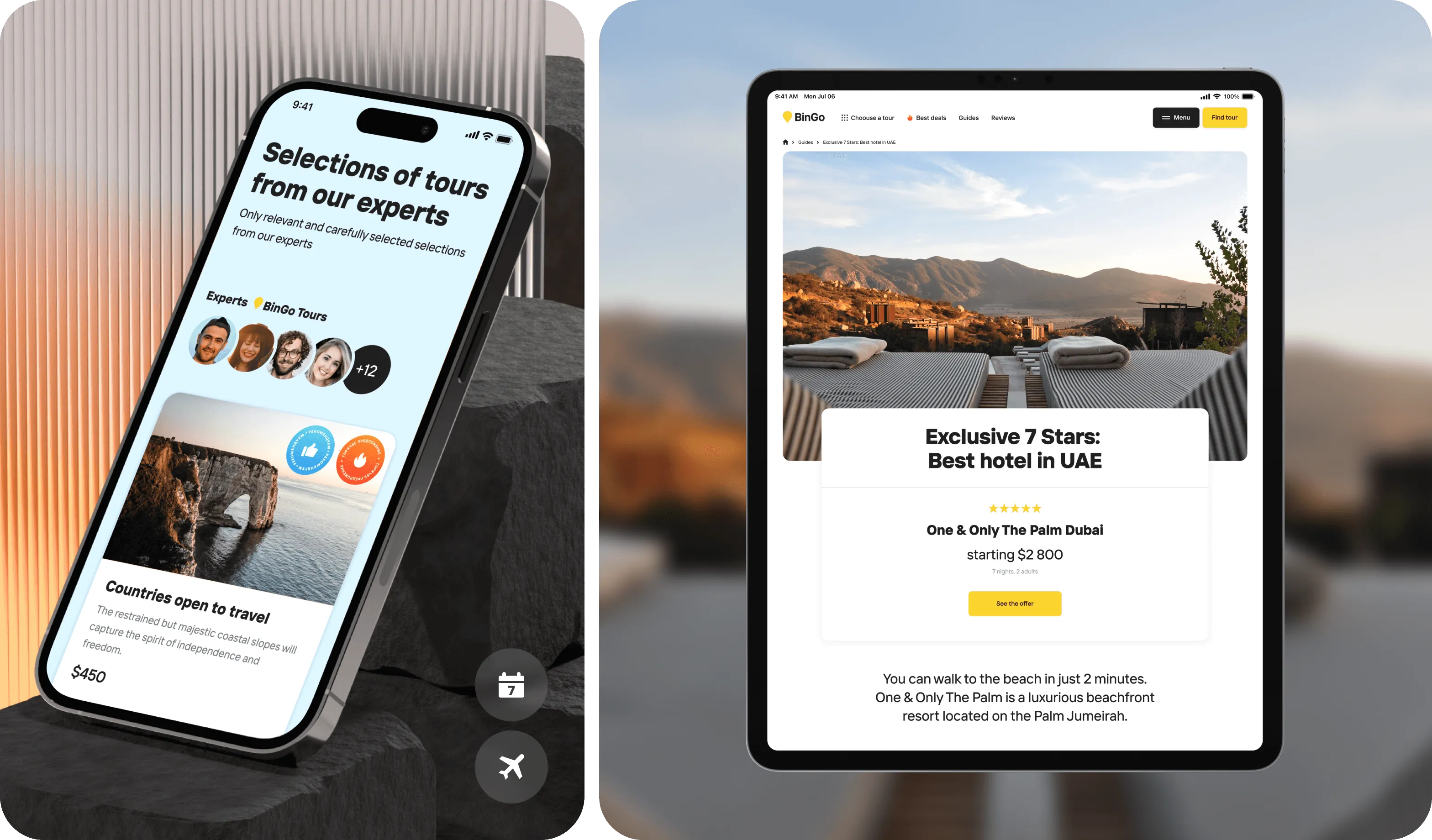 UX/UI Design & Discovery Phase for global travel service - goodface.agency