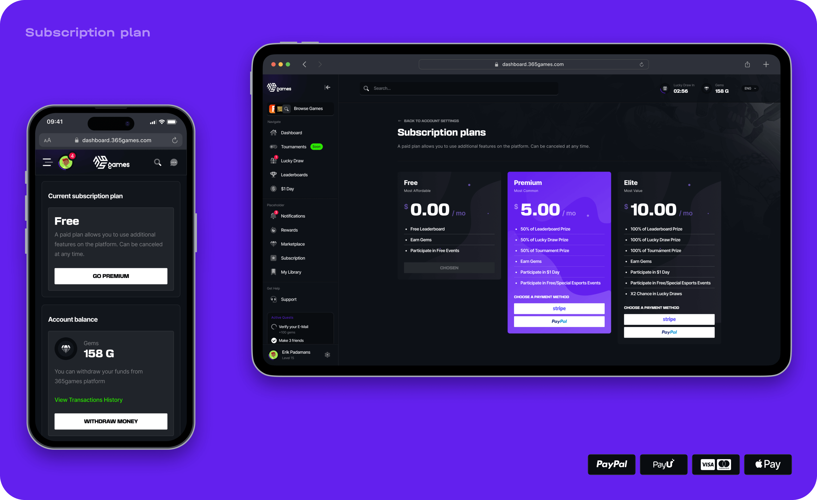 eSports platform development & website design - goodface.agency