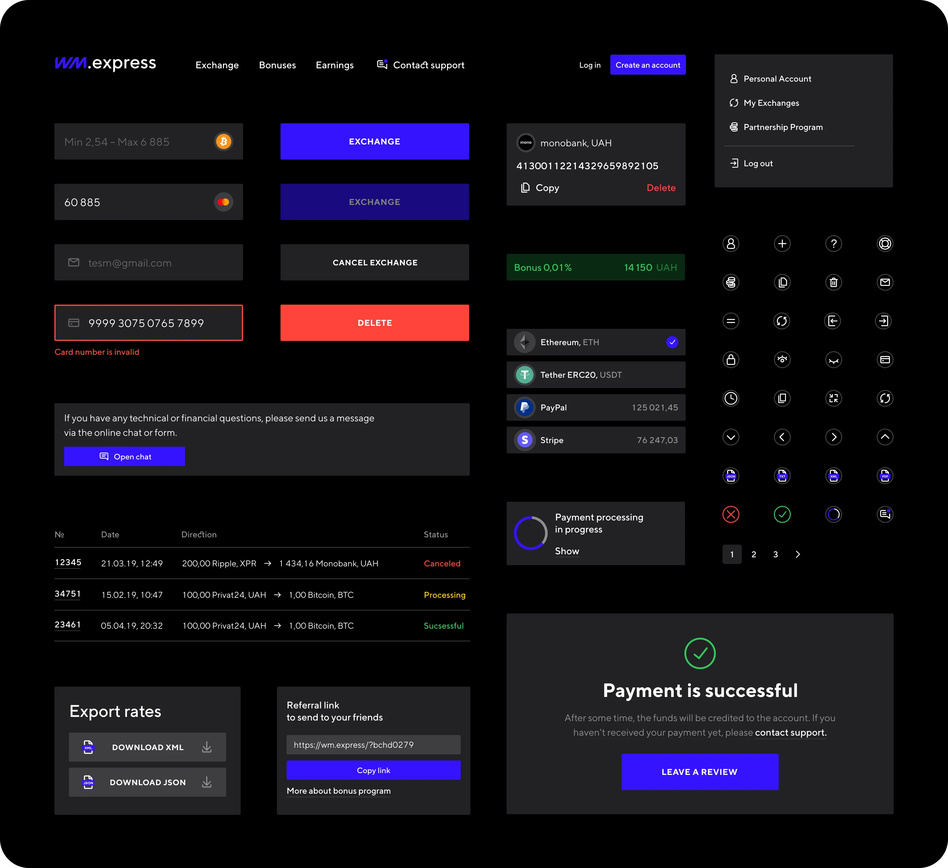 UX/UI Design for Digital Currency Exchange Platform - goodface.agency