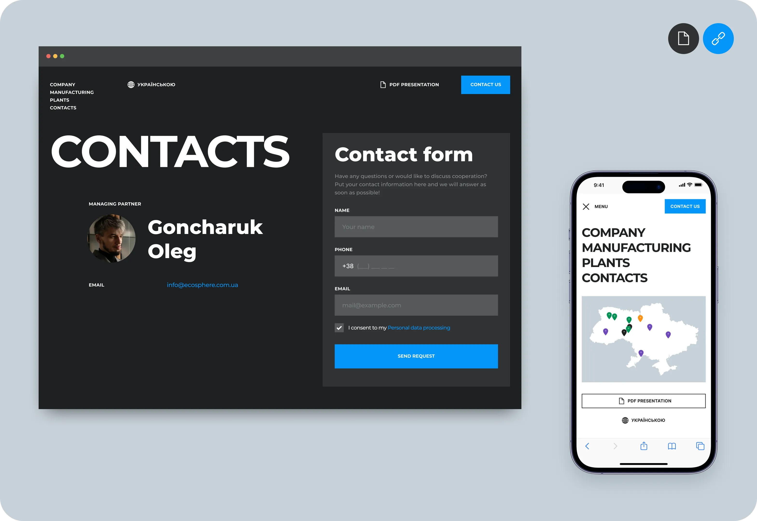 Ecosphere Case Study: Website Development for Multi-Industry Group - goodface.agency