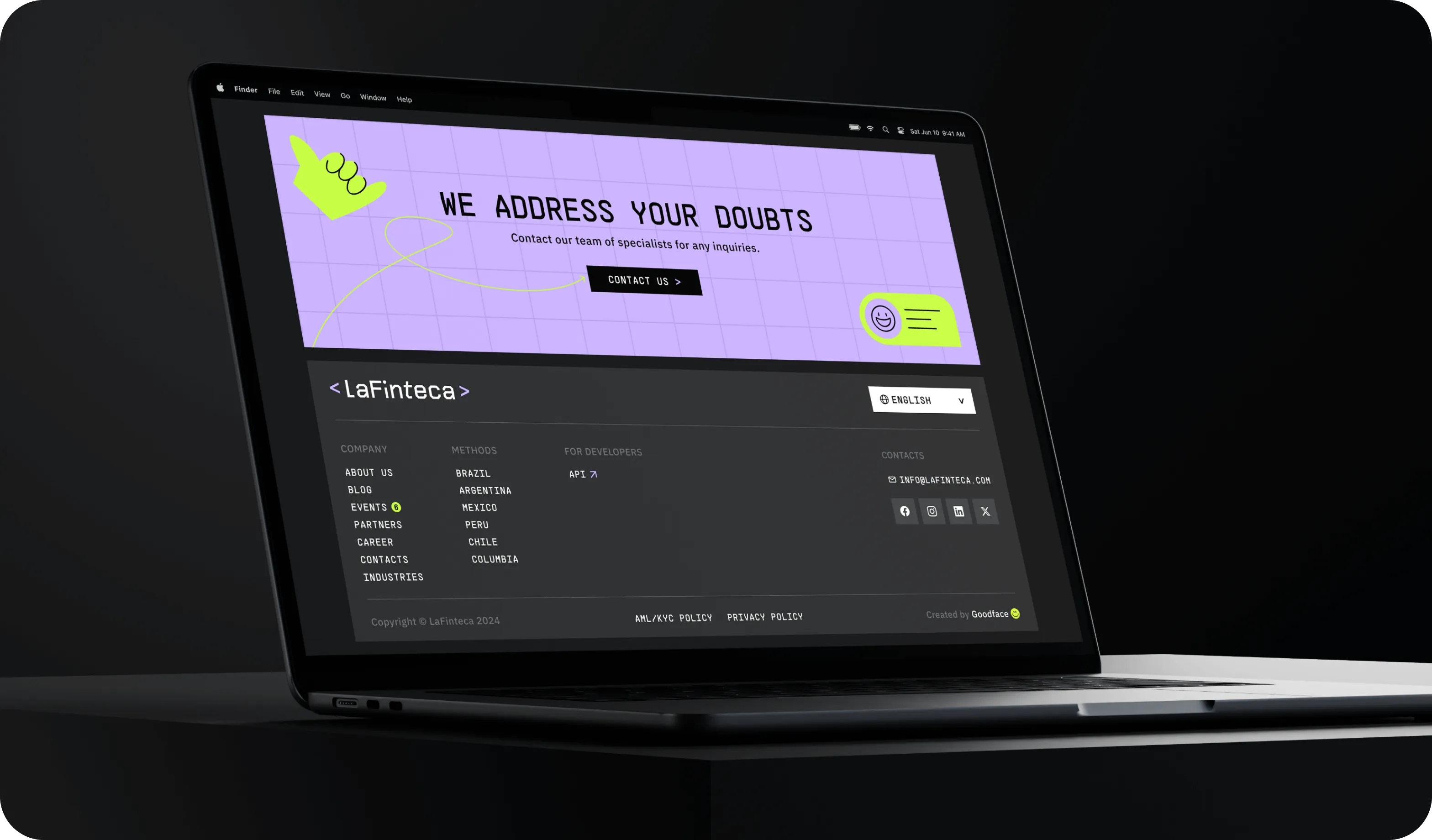 LaFinteca brand identity design & website development  - goodface.agency