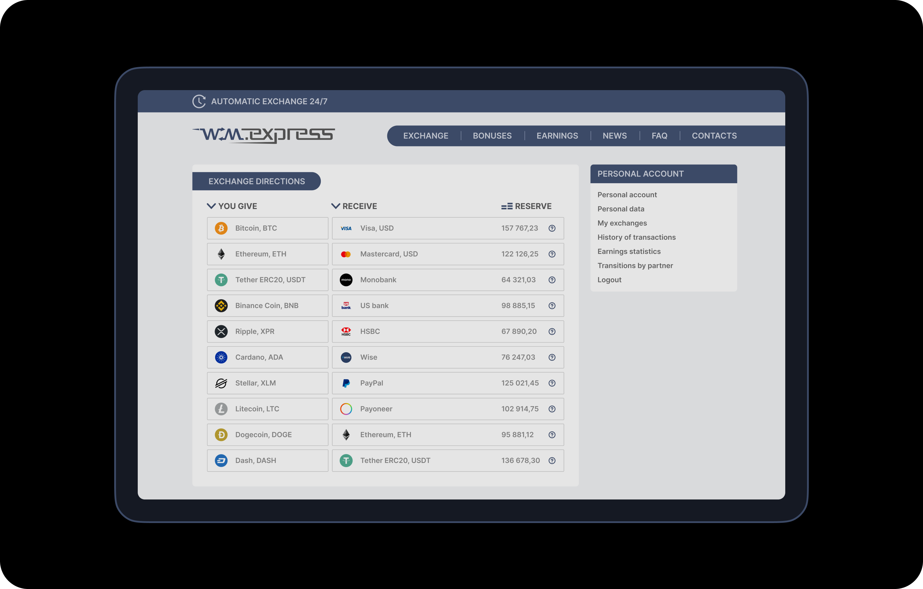 UX/UI Design for Digital Currency Exchange Platform - goodface.agency