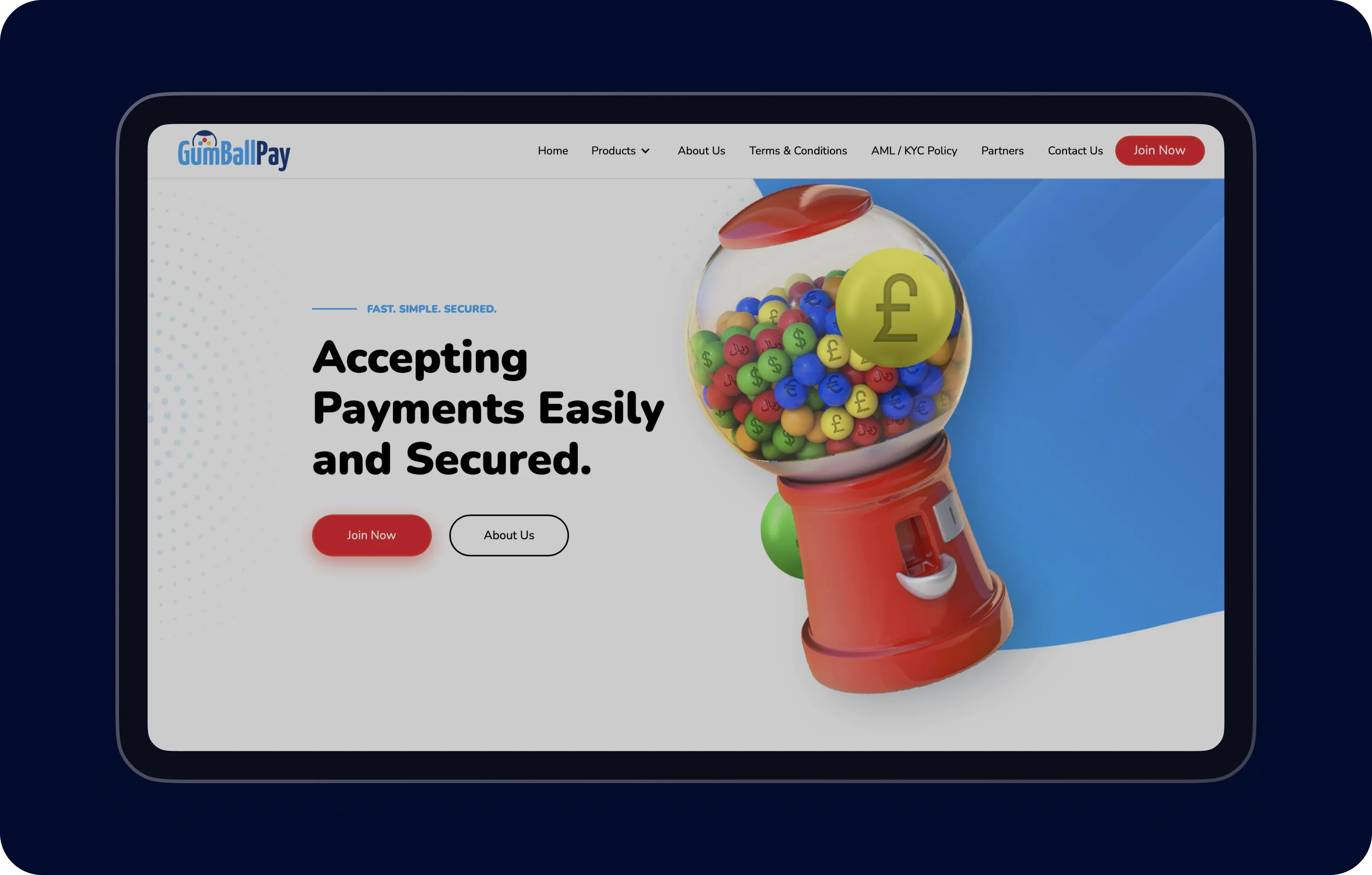 Редизайн і розробка фінтех-сайту для GumBallPay - goodface.agency
