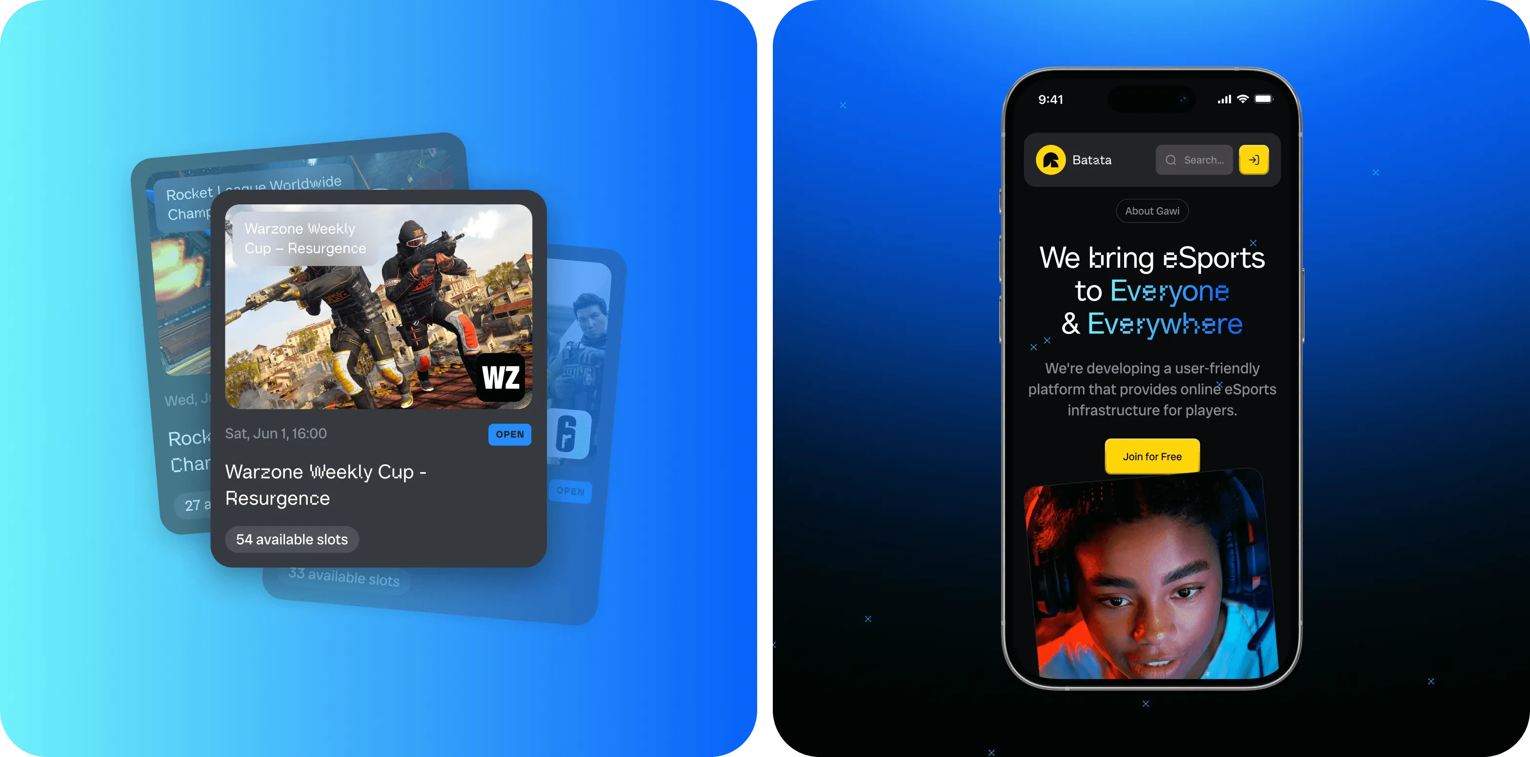 UX/UI дизайн для eSports платформи Batata - goodface.agency