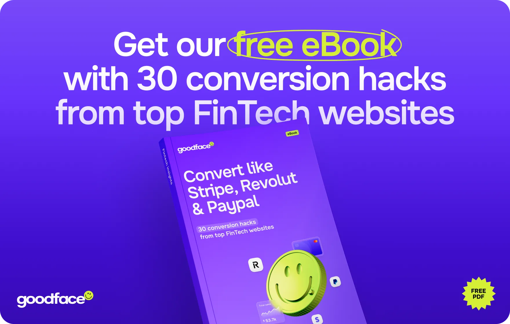 Engage visitors from the first screen – FinTech - goodface.agency