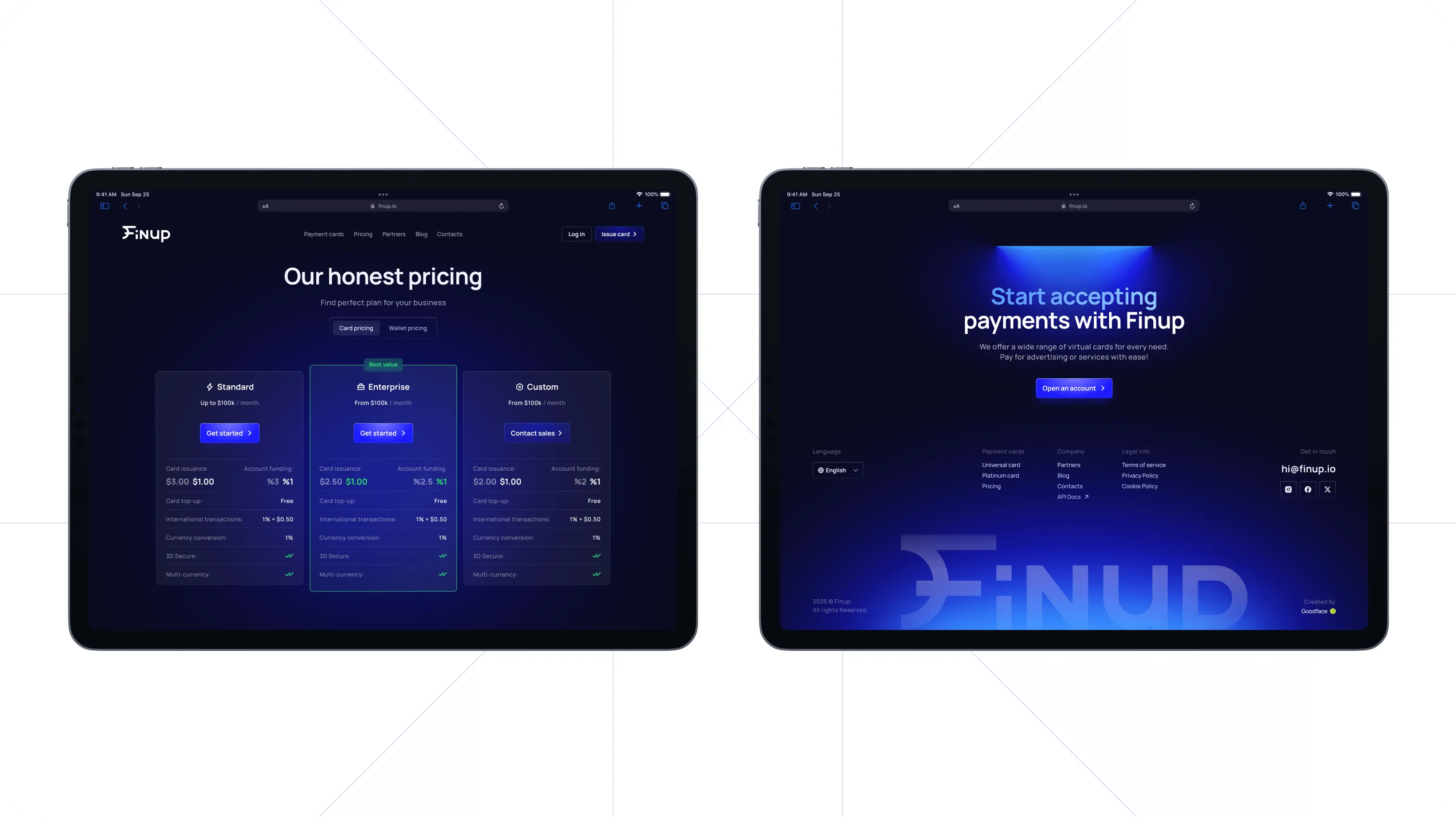 Fintech brand identity, UX/UI design & Webflow development - goodface.agency