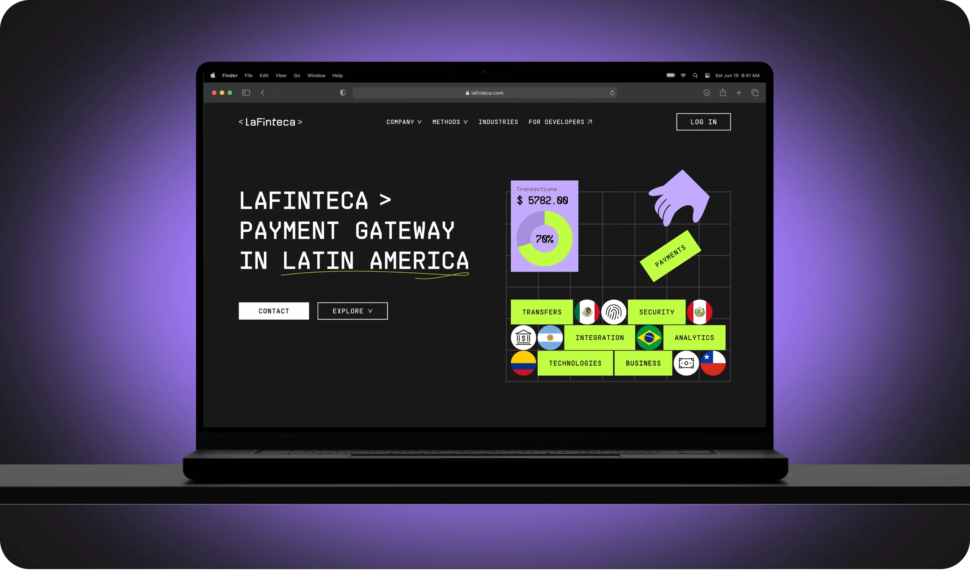 LaFinteca brand identity design & website development  - goodface.agency