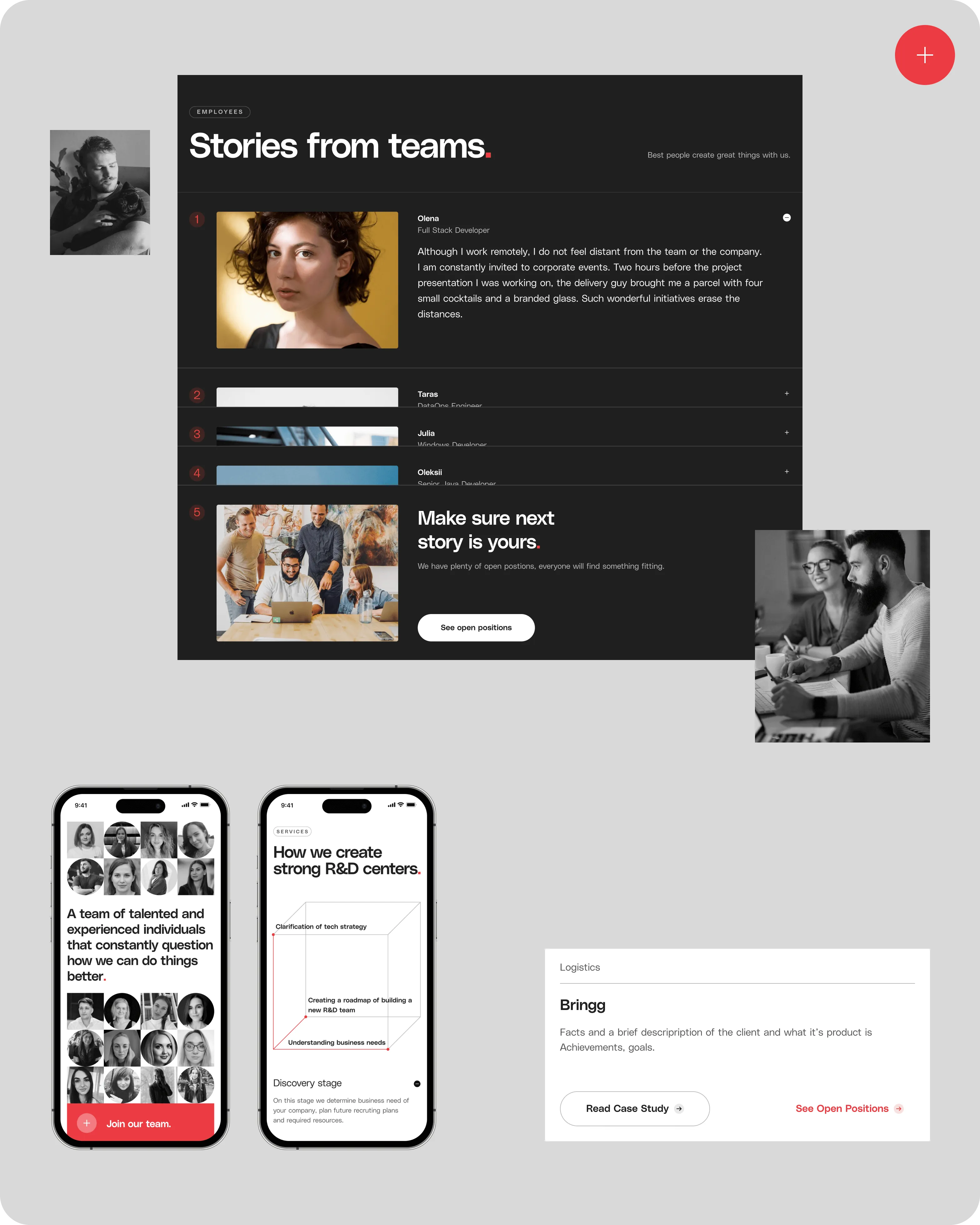 Corporate website design & development for an international IT company - goodface.agency