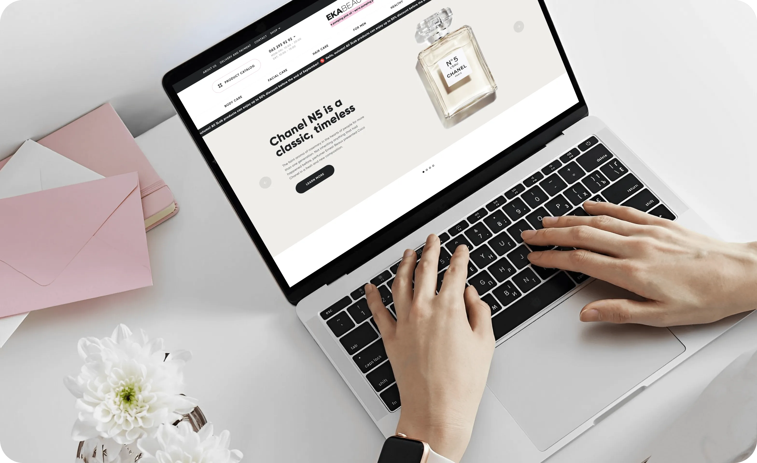 Bespoke website design & development for Cosmetics Brand - goodface.agency