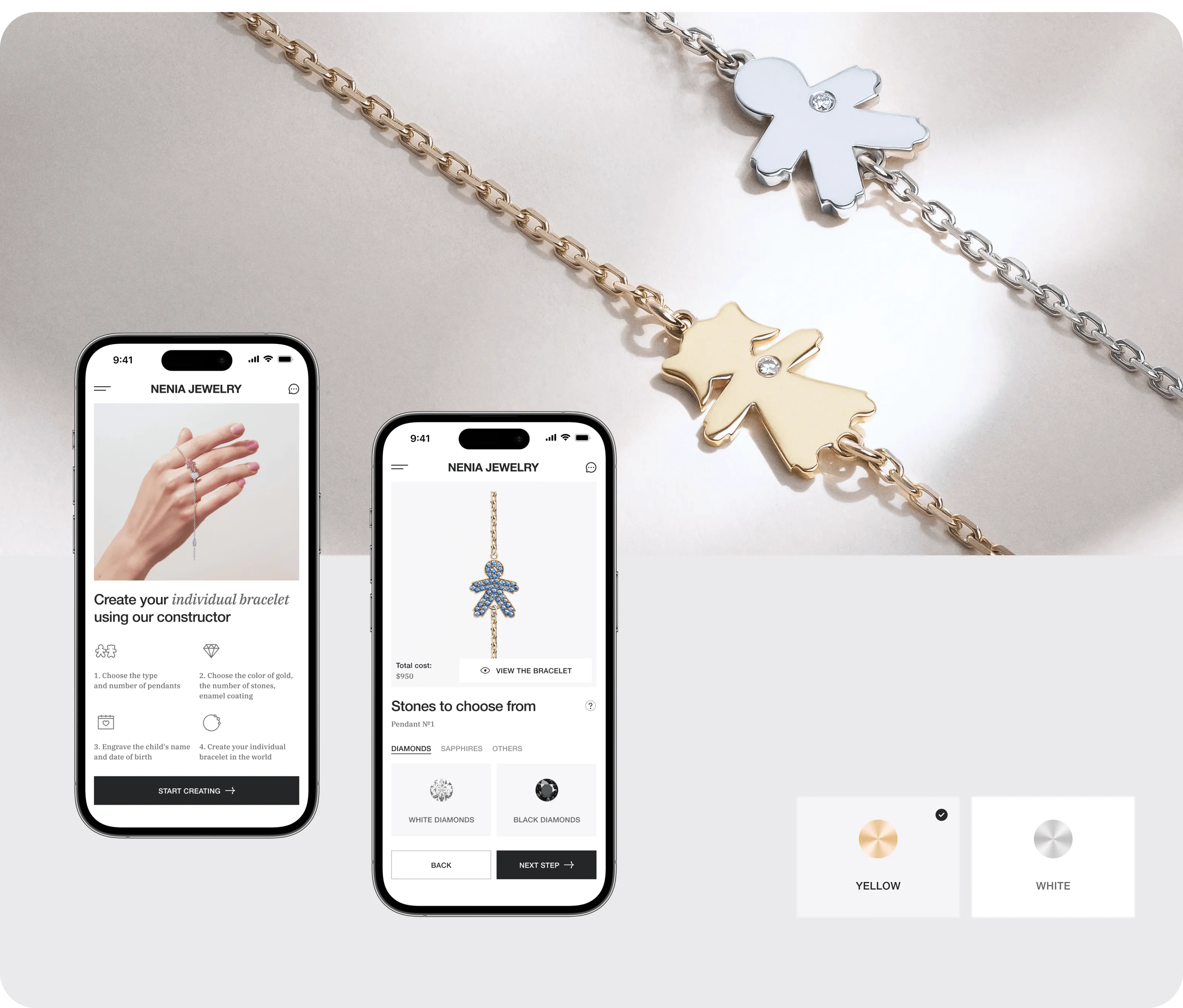 Nenia Jewelry — UX/UI дизайн і кастомна веб розробка сайту - goodface.agency