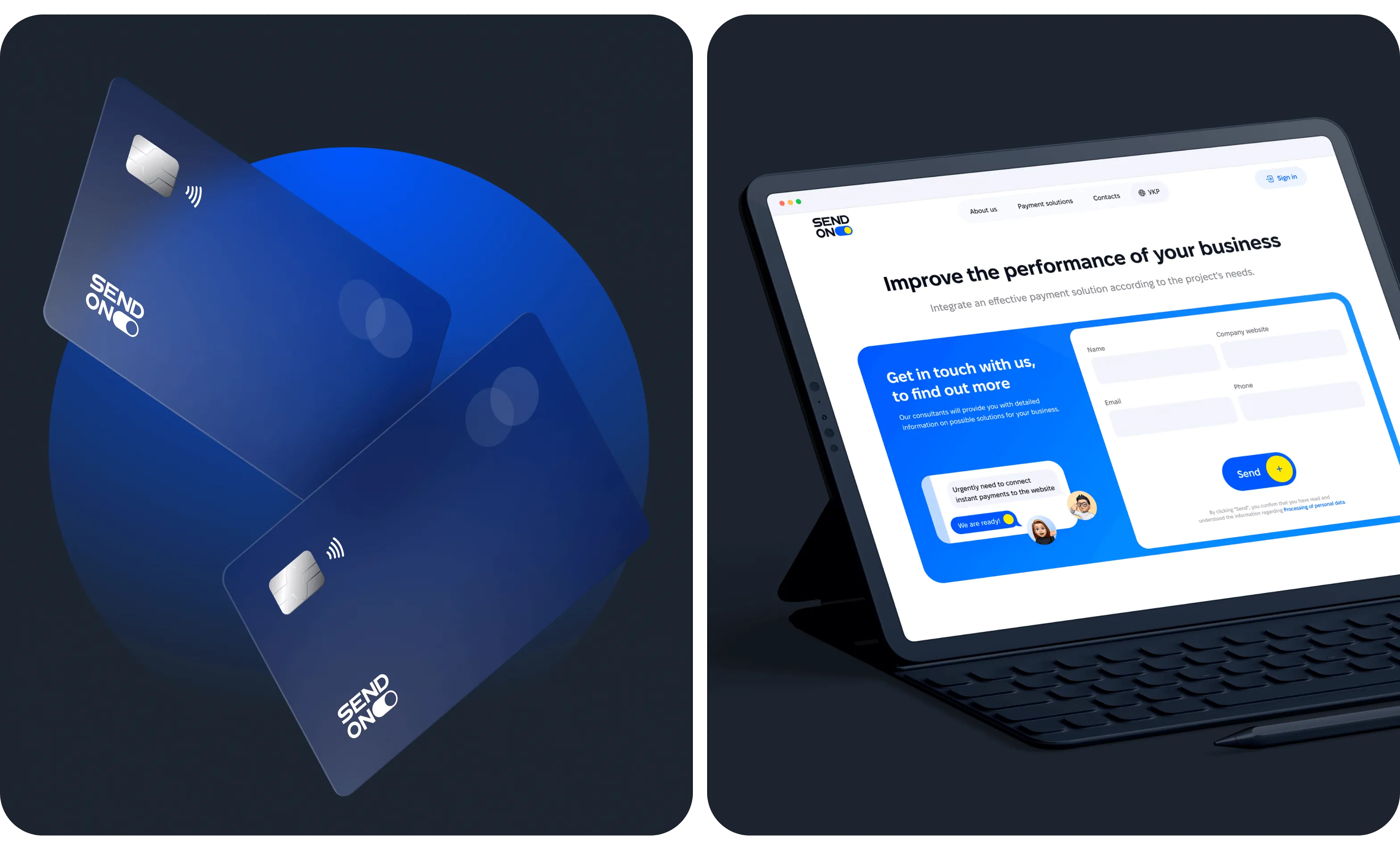UX/UI & Web Design for SendOn Digital Payment Service - goodface.agency