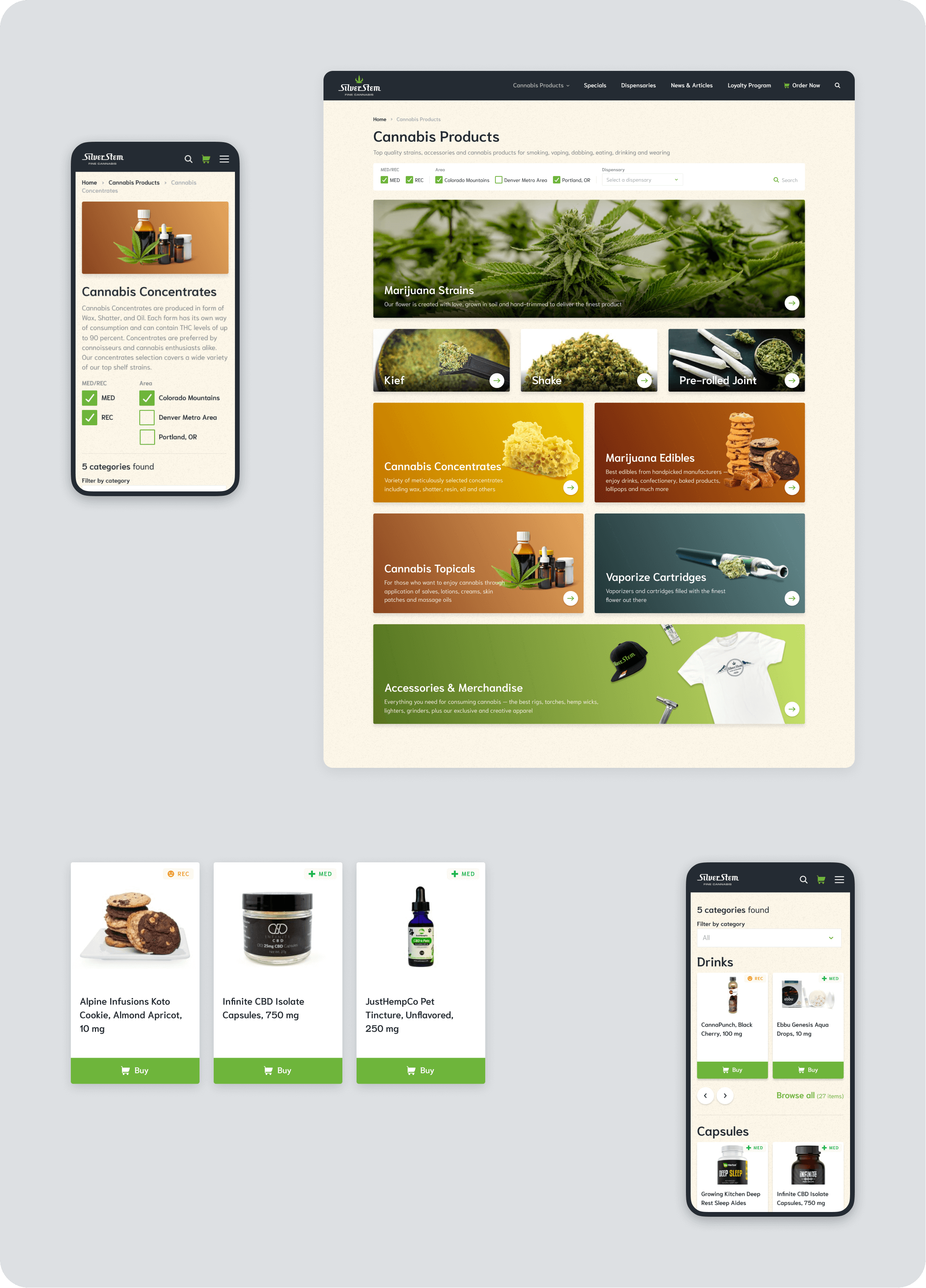 UX/UI дизайн великого онлайн магазину в США з продажу медичного каннабісу - goodface.agency