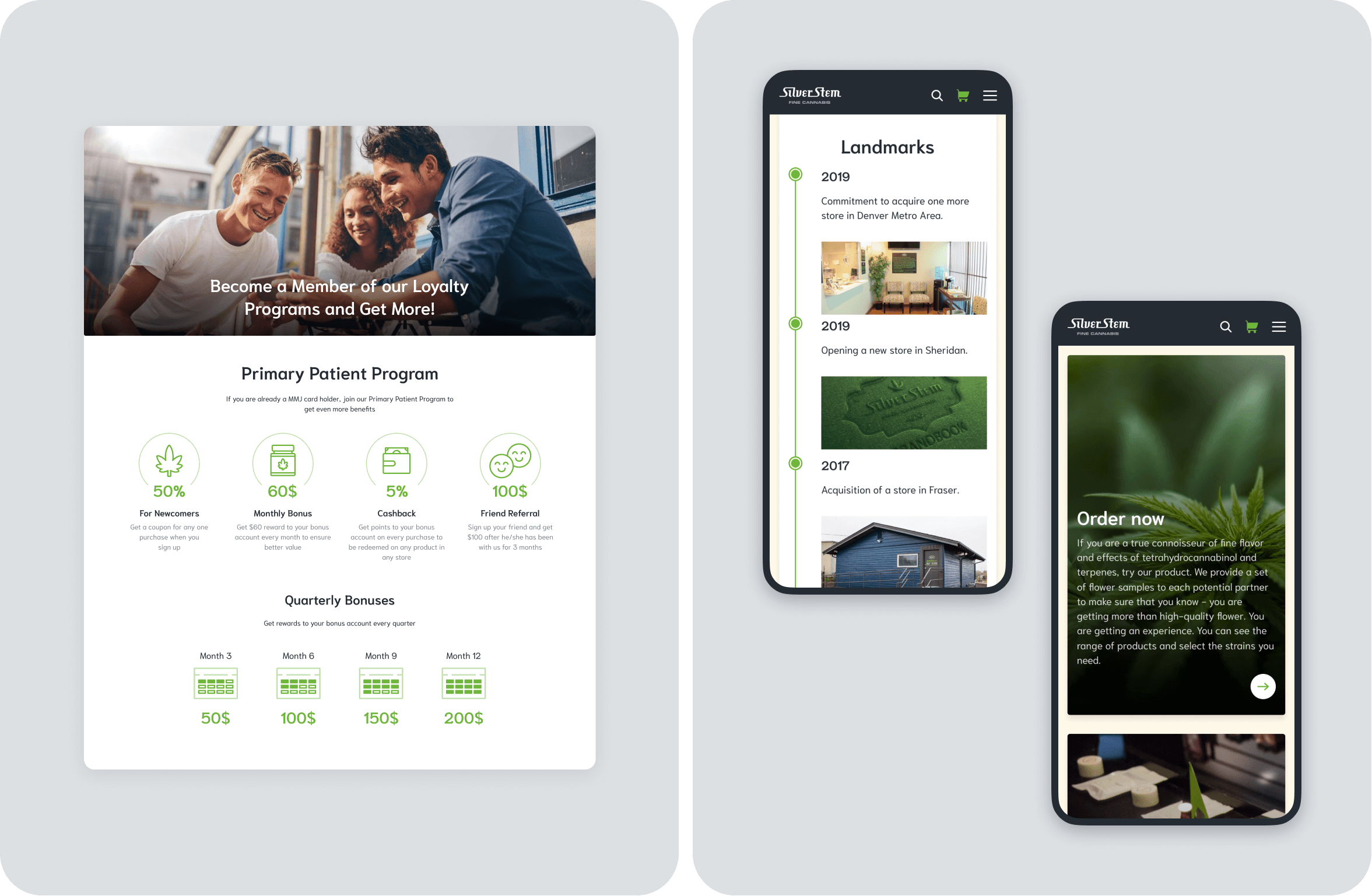 UX/UI дизайн великого онлайн магазину в США з продажу медичного каннабісу - goodface.agency