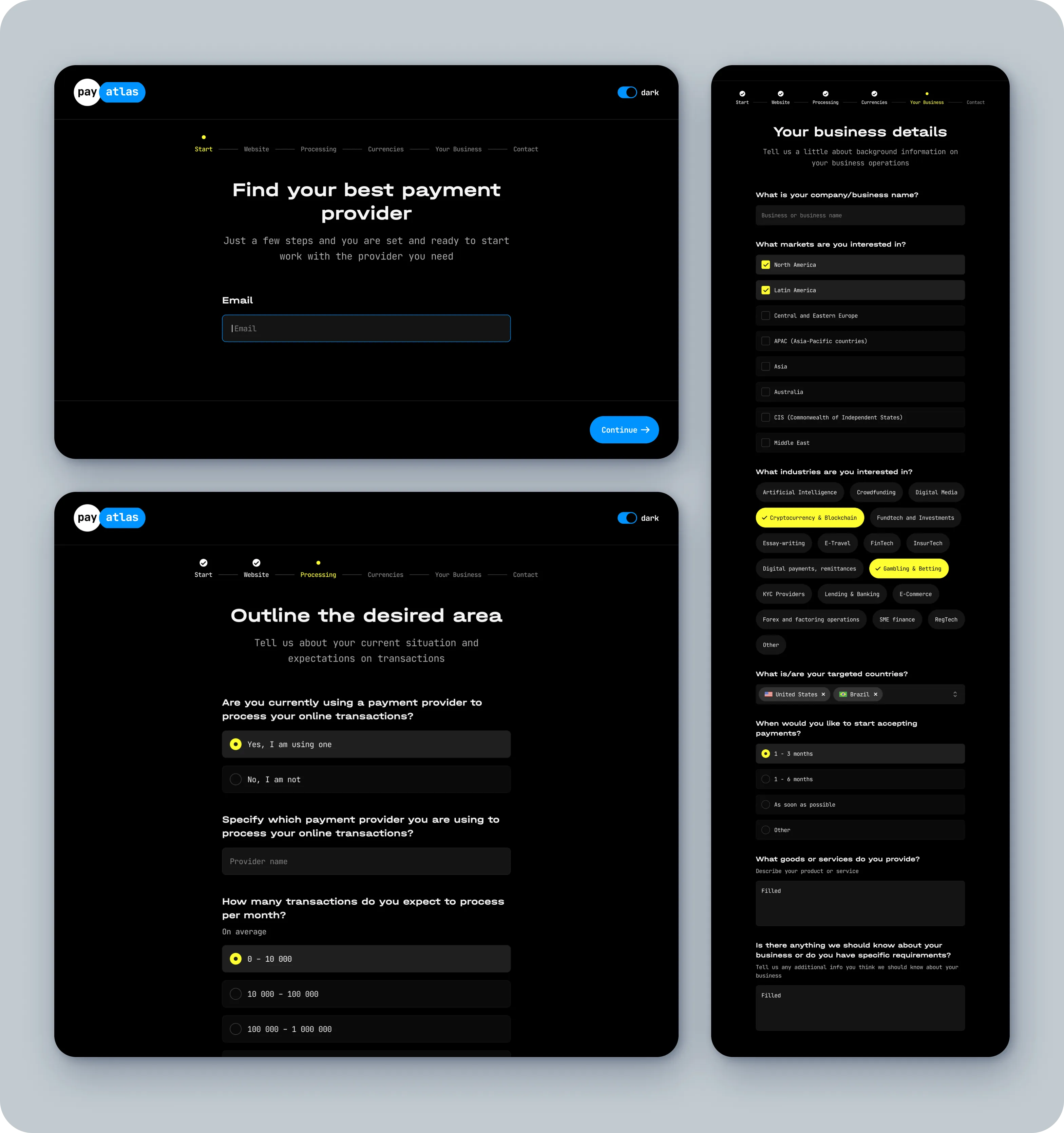 Дизайн бренд-айдентики і UX/UI для каталогу платіжних провайдерів - goodface.agency