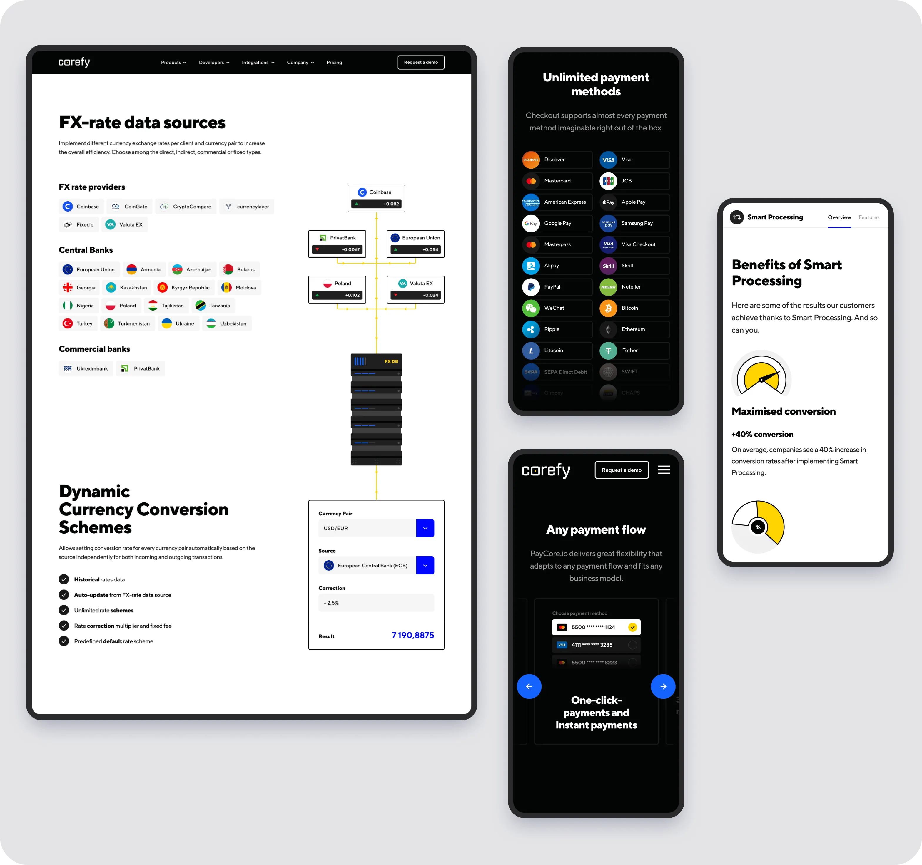 Fintech web design & development for payment orchestration platform - goodface.agency
