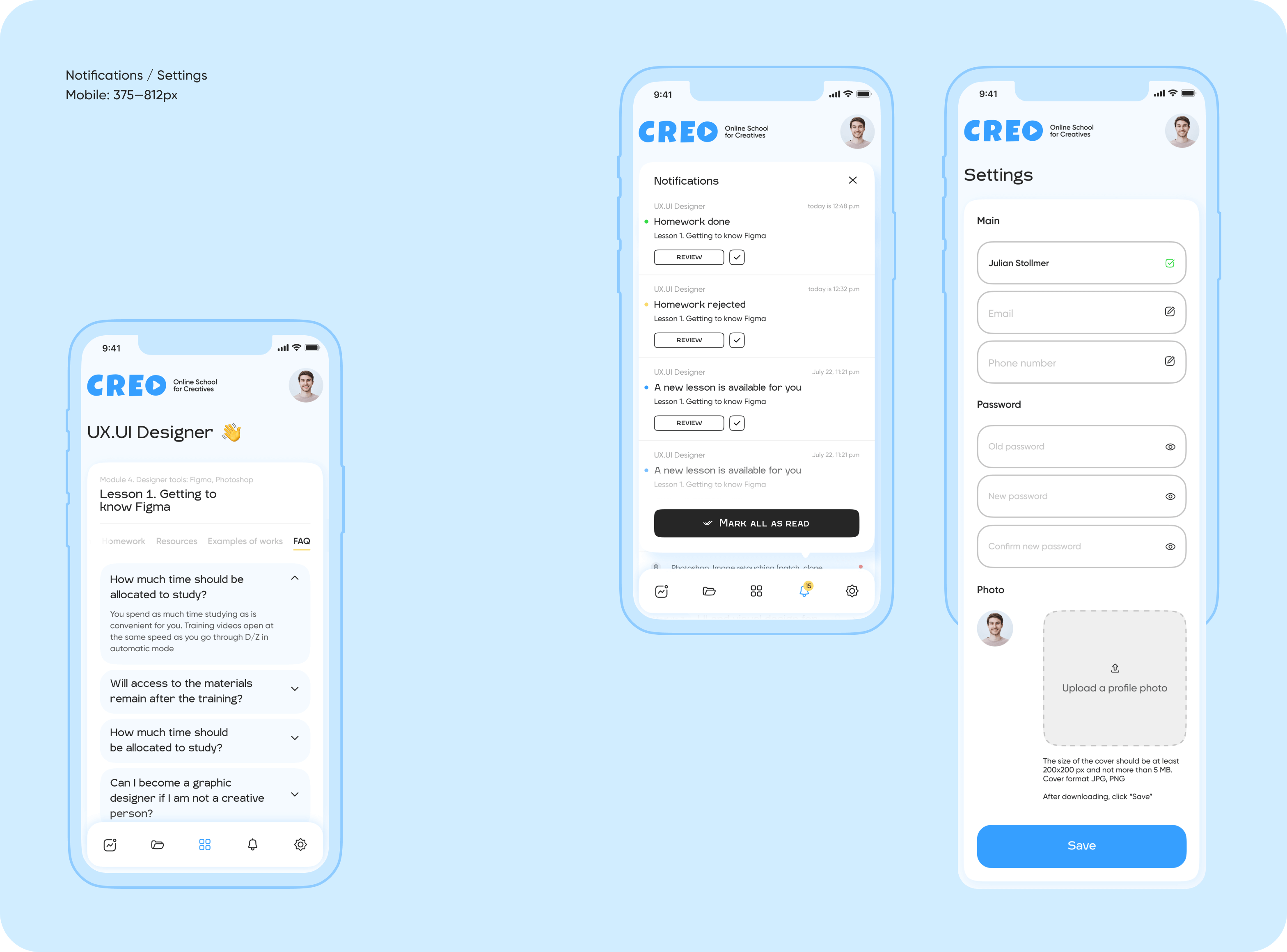 Custom LMS design & development for CREO platform - goodface.agency