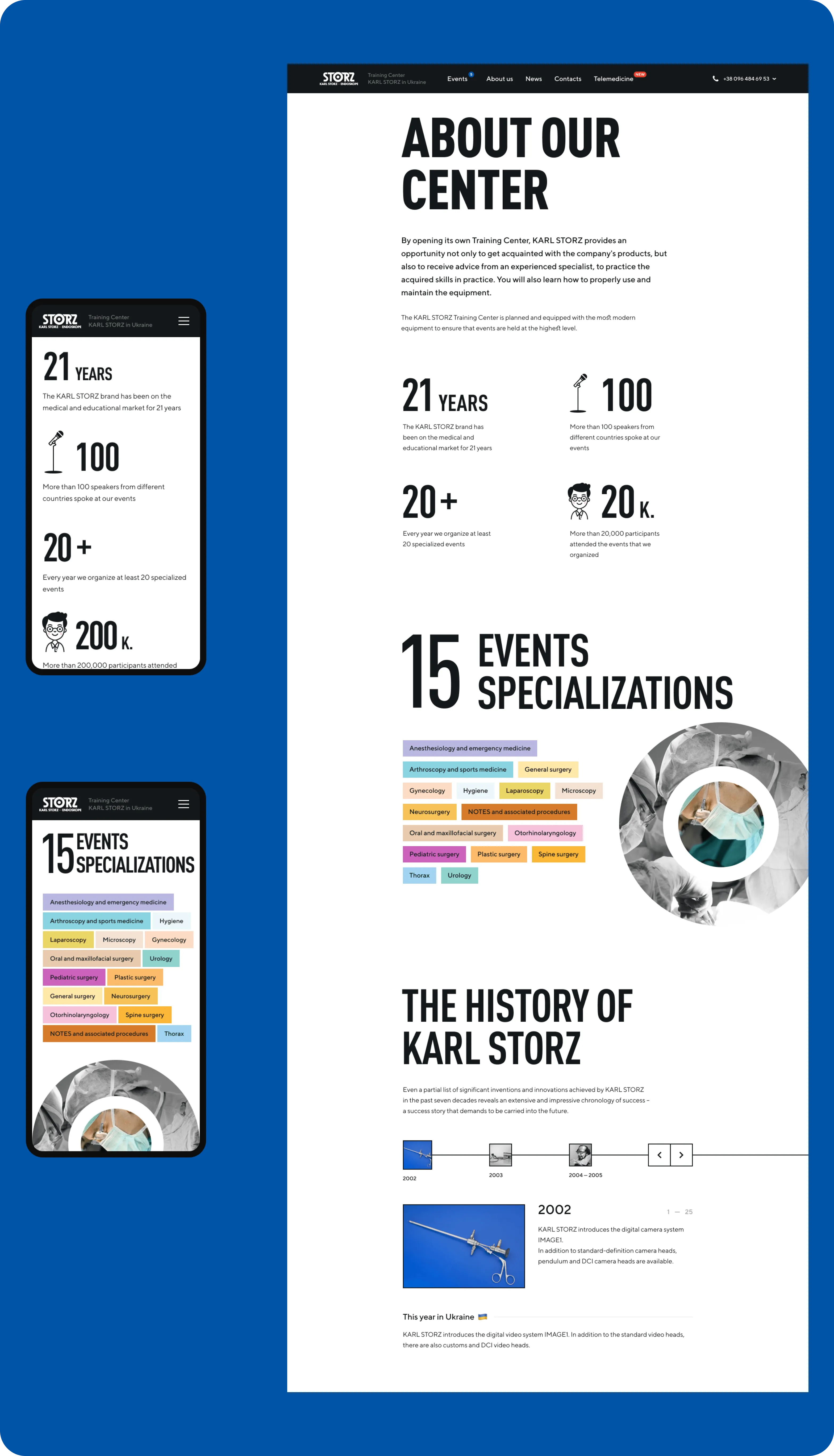 Веб дизайн і мобільна розробка для EdTech платформи KARL STORZ - goodface.agency