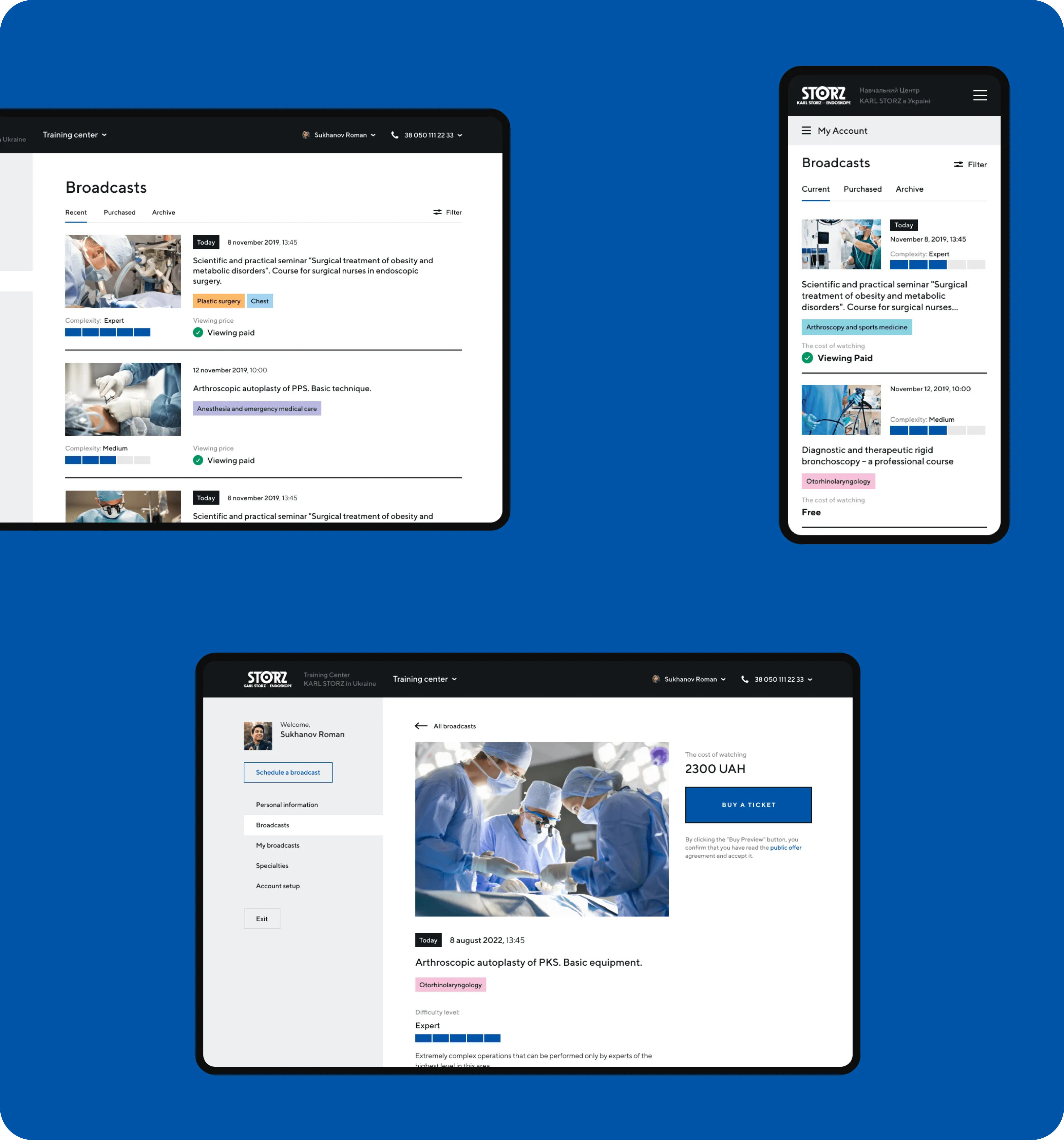 Веб дизайн і мобільна розробка для EdTech платформи KARL STORZ - goodface.agency